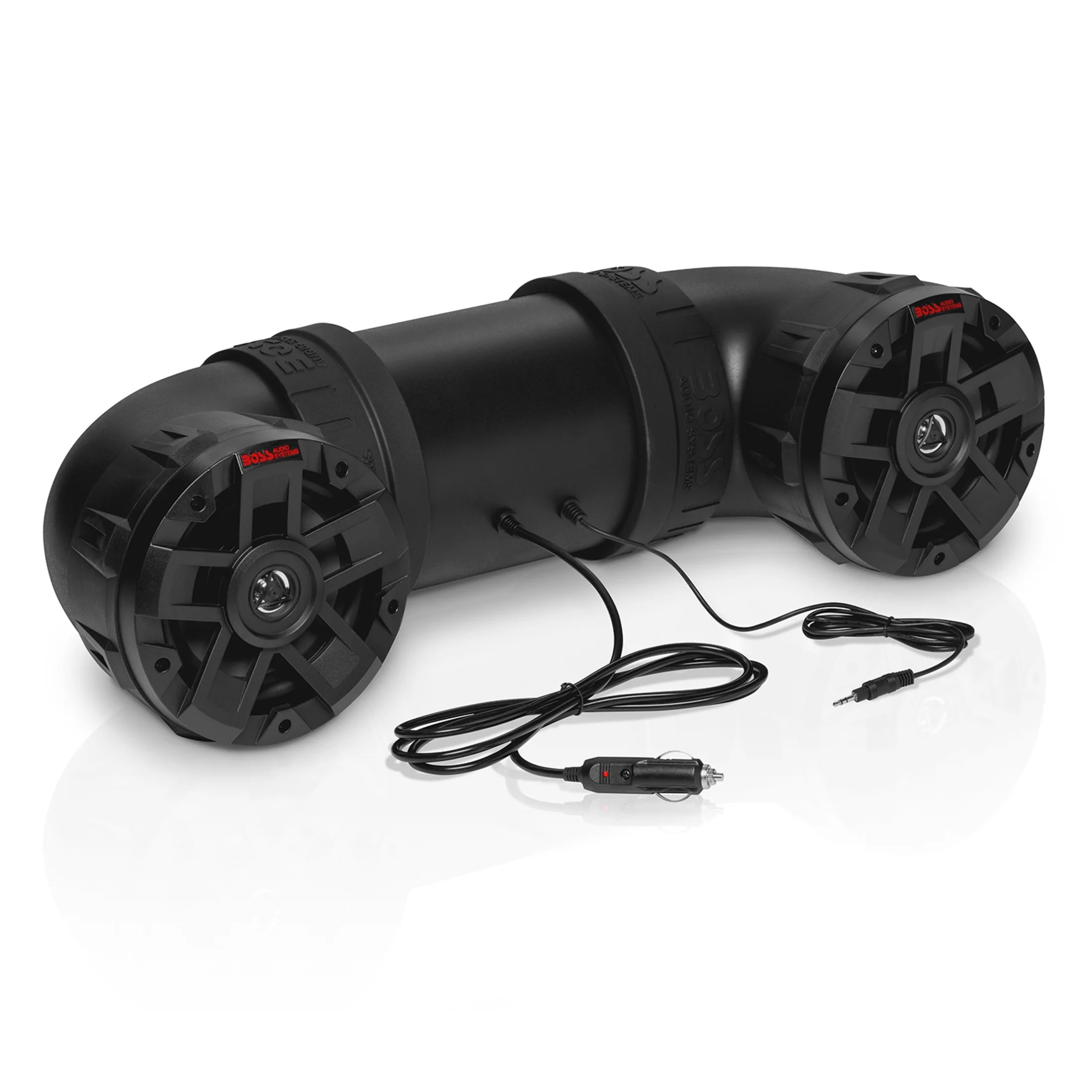 BOSS Audio Systems ATV6.5B ATV UTV Sound System - 6.5 in Speakers, 1 in Tweeters, Full Range, IPX5 Weatherproof, Bluetooth, Built - in Amplifier, Golf Cart Compatible