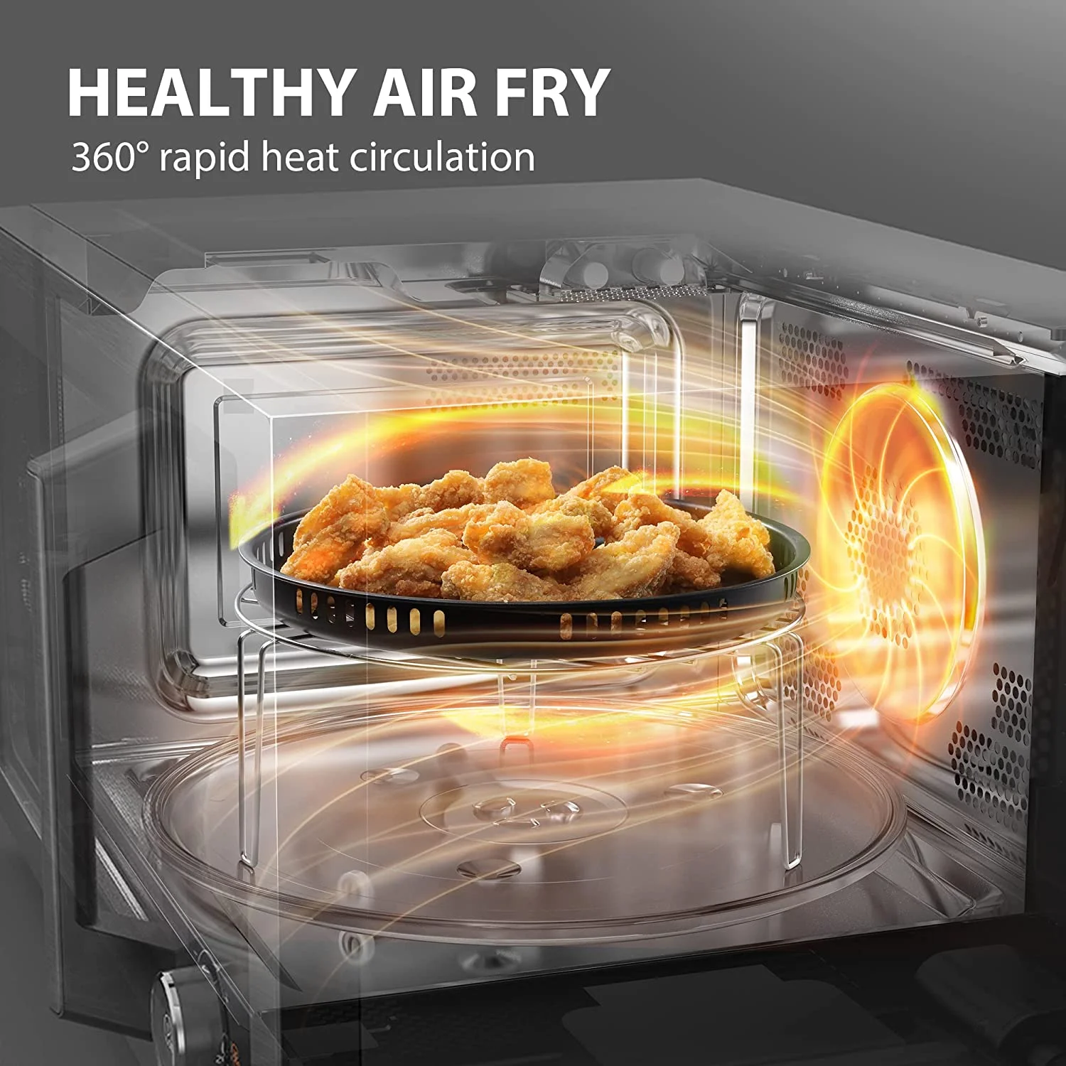 7-in-1 Countertop Microwave Oven Air Fryer Combo, Inverter, Convection, Broil, Speedy Combi, Even Defrost, Humidity Sensor, Mute Function, 27 Auto Menu47 Recipes, 1.0 cu.ft/30QT, 1000W(MASTER Series 7 in 1 Premium Microwave Black) - Image 9