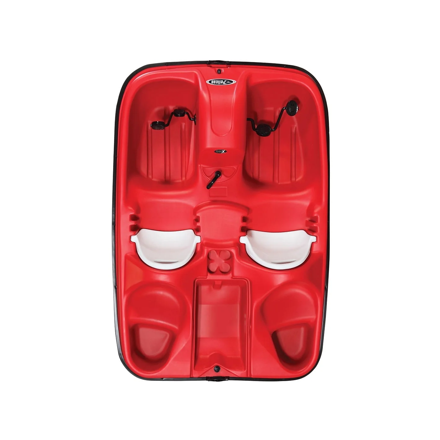 PEDAL BOAT MONACO Adjustable 5 Seat Pedal Boat, Red/White - Image 2