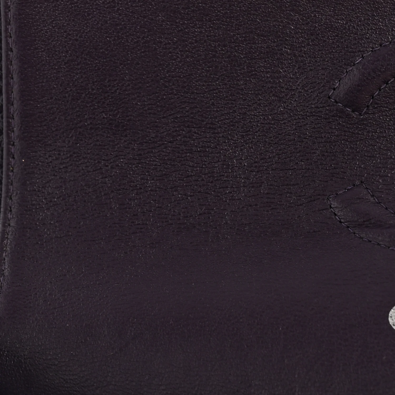 Caviar Quilted Small Double Flap Dark Purple