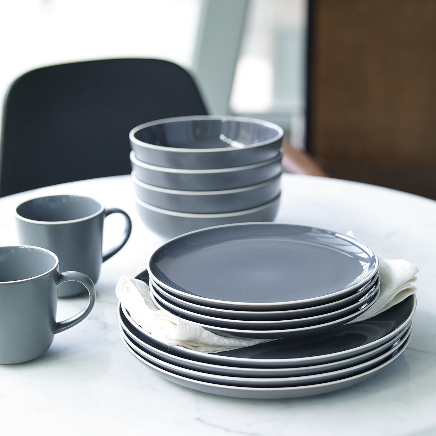 Gordon Ramsay Bread Street Slate Dinner Set, 16 piece
