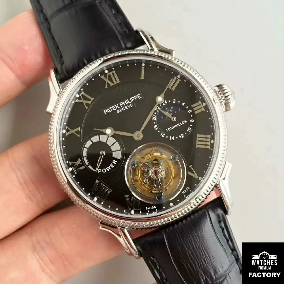 Patek Philippe Tourbillon Moonphase Black Dial