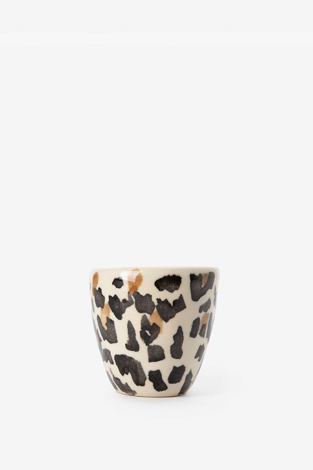 Lichtbruine eierdopjes met leopard print