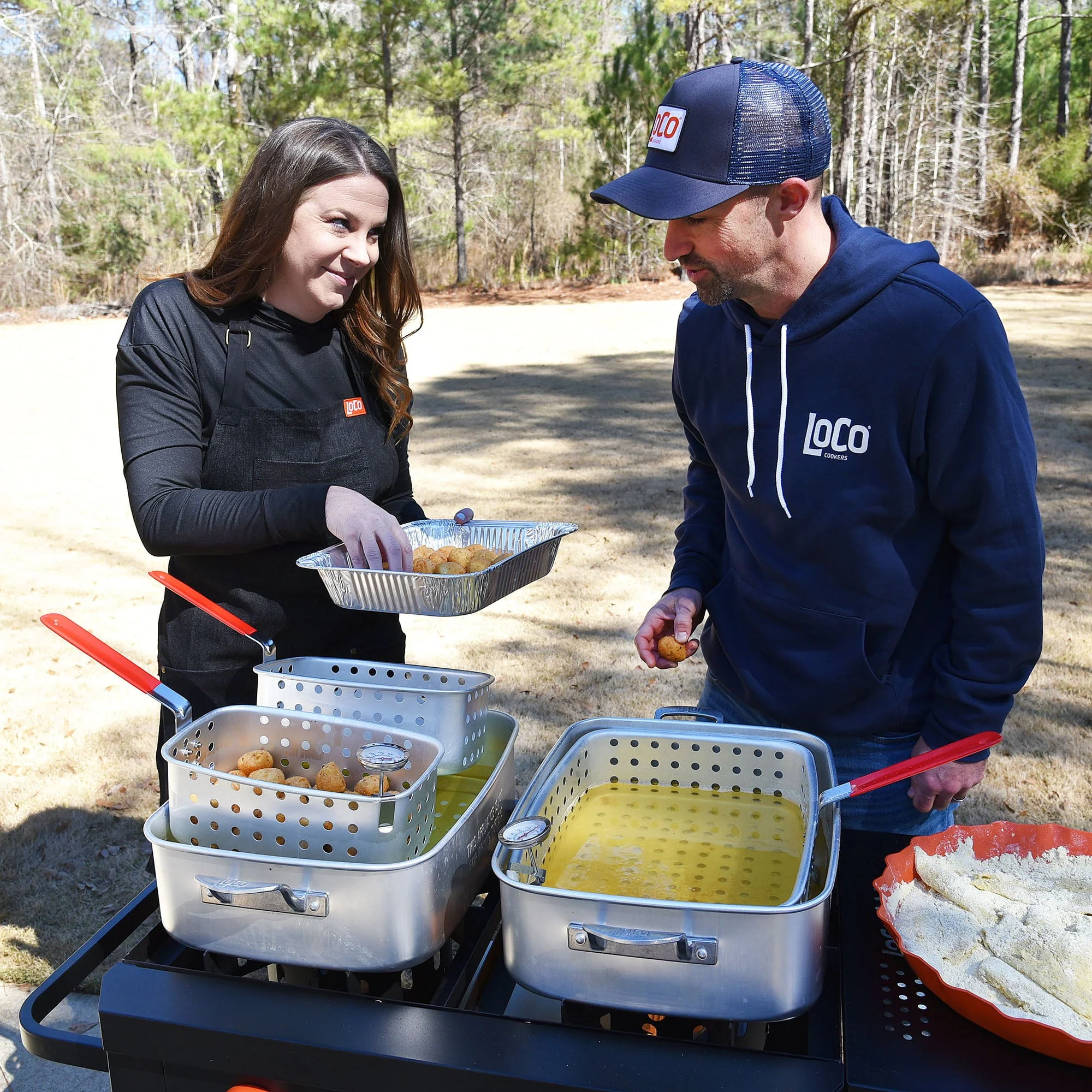 Loco Cookers Propane Dual Burner Fry Cart