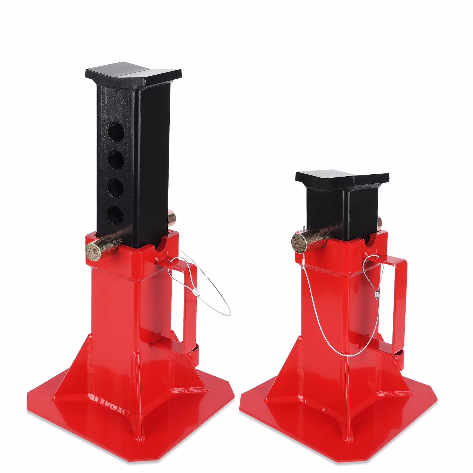 Garvee Car Jack,Floor Jack Stands,Jack Stand with Lock, for Supporting Trucks Trailers Car, Adjustable Height 11-18, 12 Ton (26,400 Lb) Capacity, Red, 1 Pair