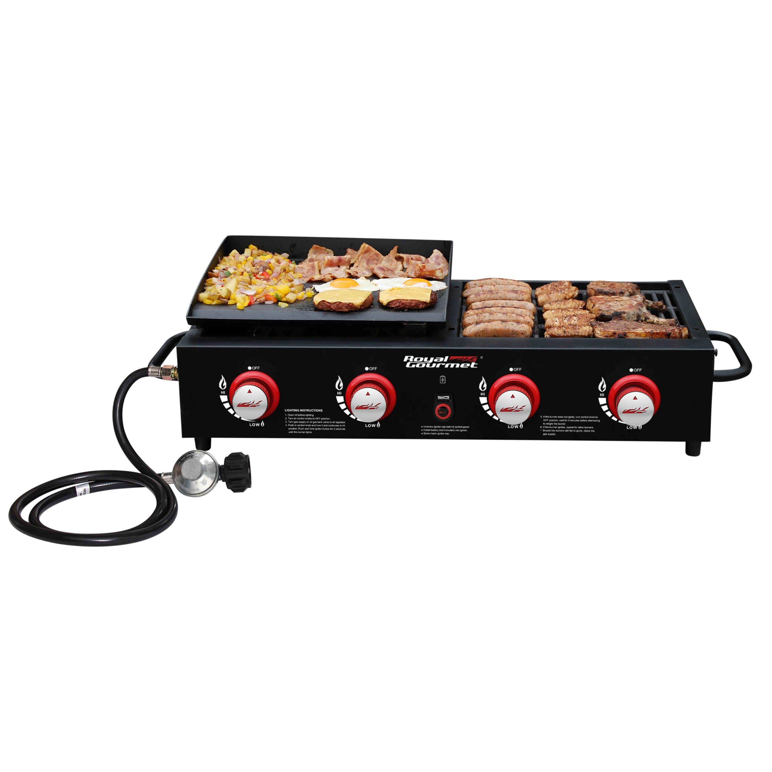 Royal Gourmet 4-Burner Portable Propane Gas Tailgater Grill & Griddle Combo