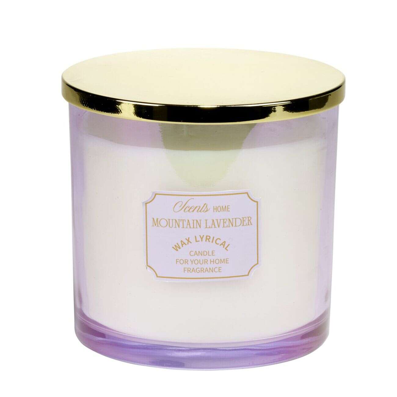 Bougie parfumée XXL en verre irridescent Ø15xH15cm (3 modèles)