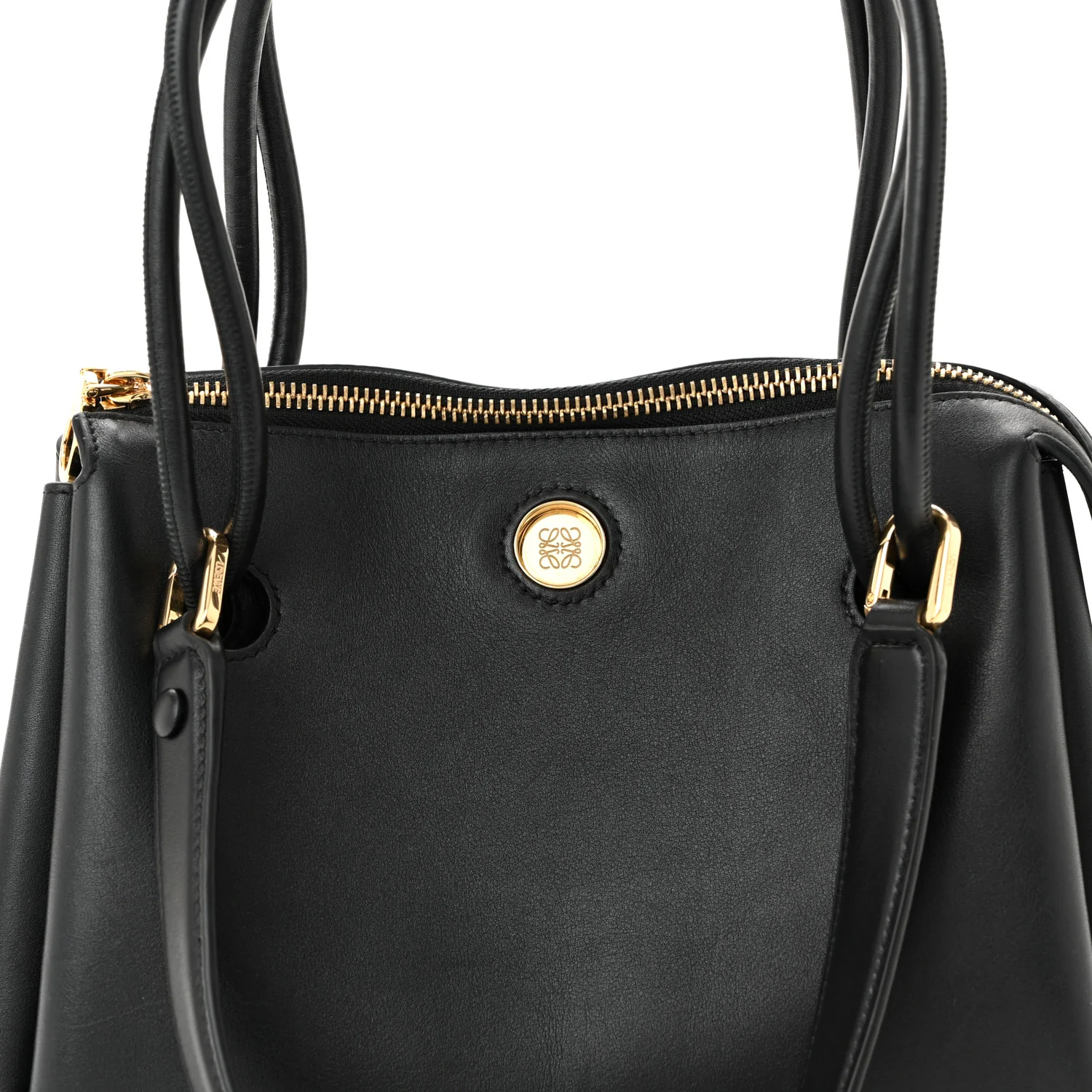 Supple Calfskin Small Madrid Bag Black