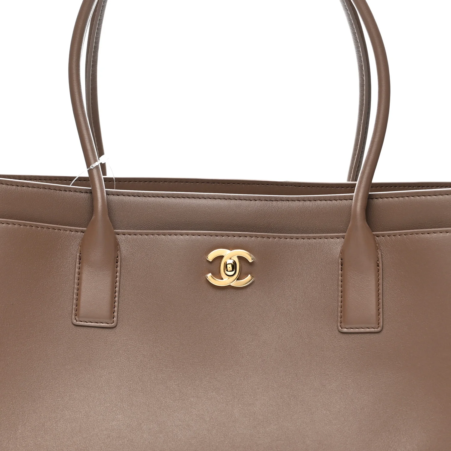 Calfskin Archetype Small Shopping Tote Light Brown