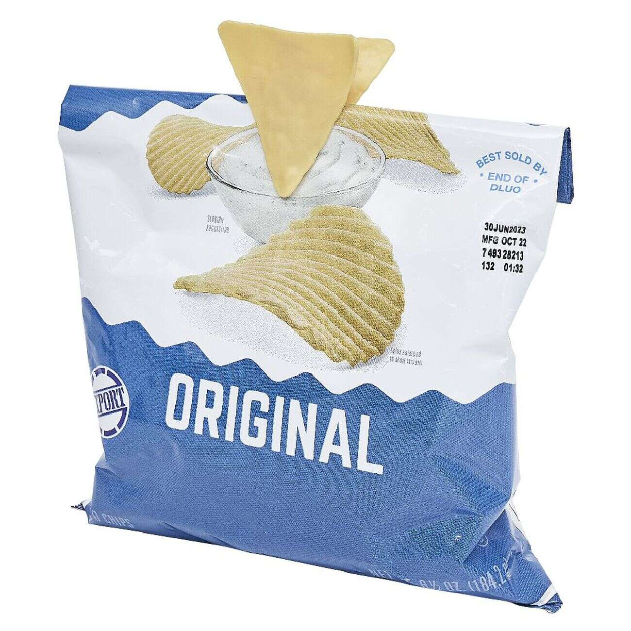 Pince à sachet chips jaune x2