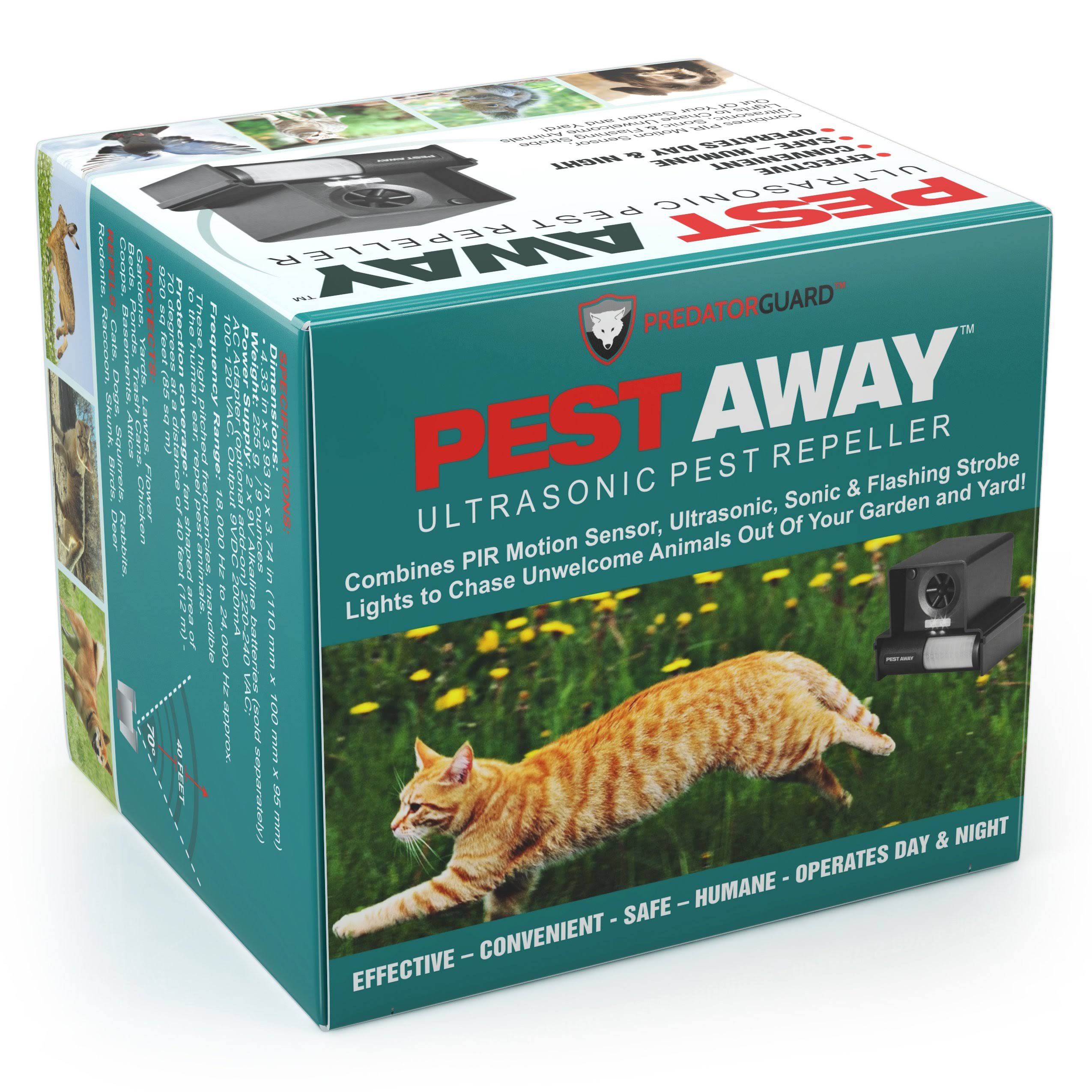 PREDATORGUARD PestAway Ultrasonic Outdoor Animal & Cat Repeller with Motion Sensor Stops Pest Animals Destroying Your Gardens & Yard