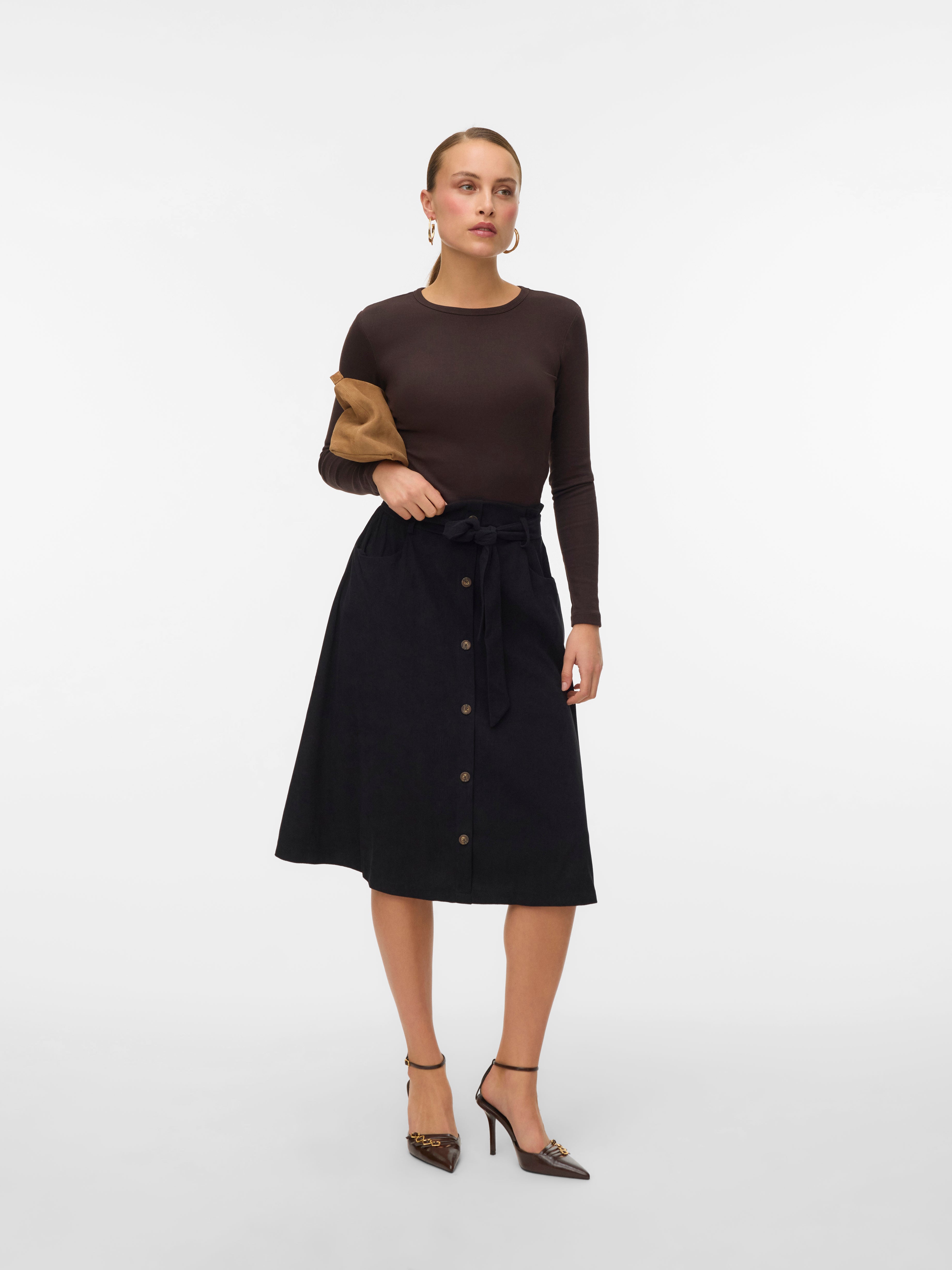 VERO MODA® VMVILJA Corduroy High waist Midi skirt