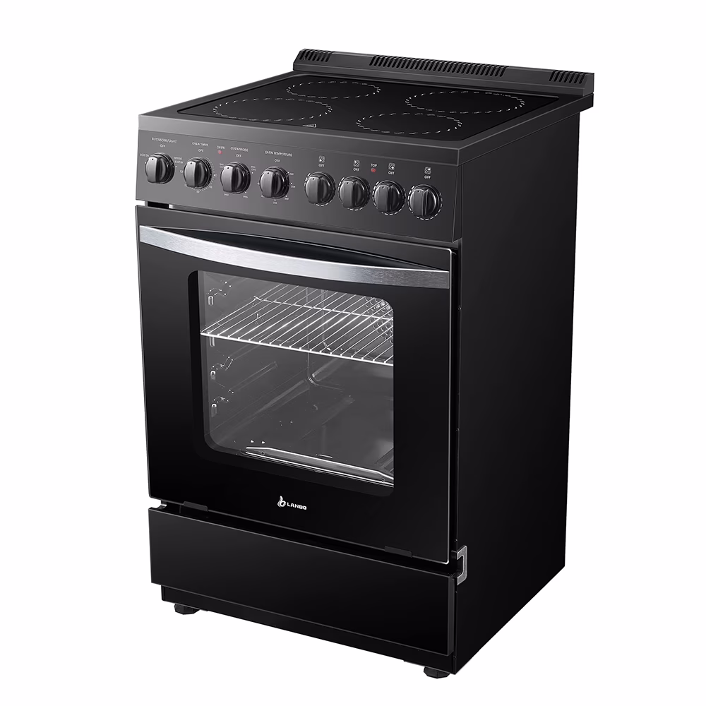 24 in 2.9 CU ft Freestanding Electric Range with Rotisserie and True Convection Oven and Timer