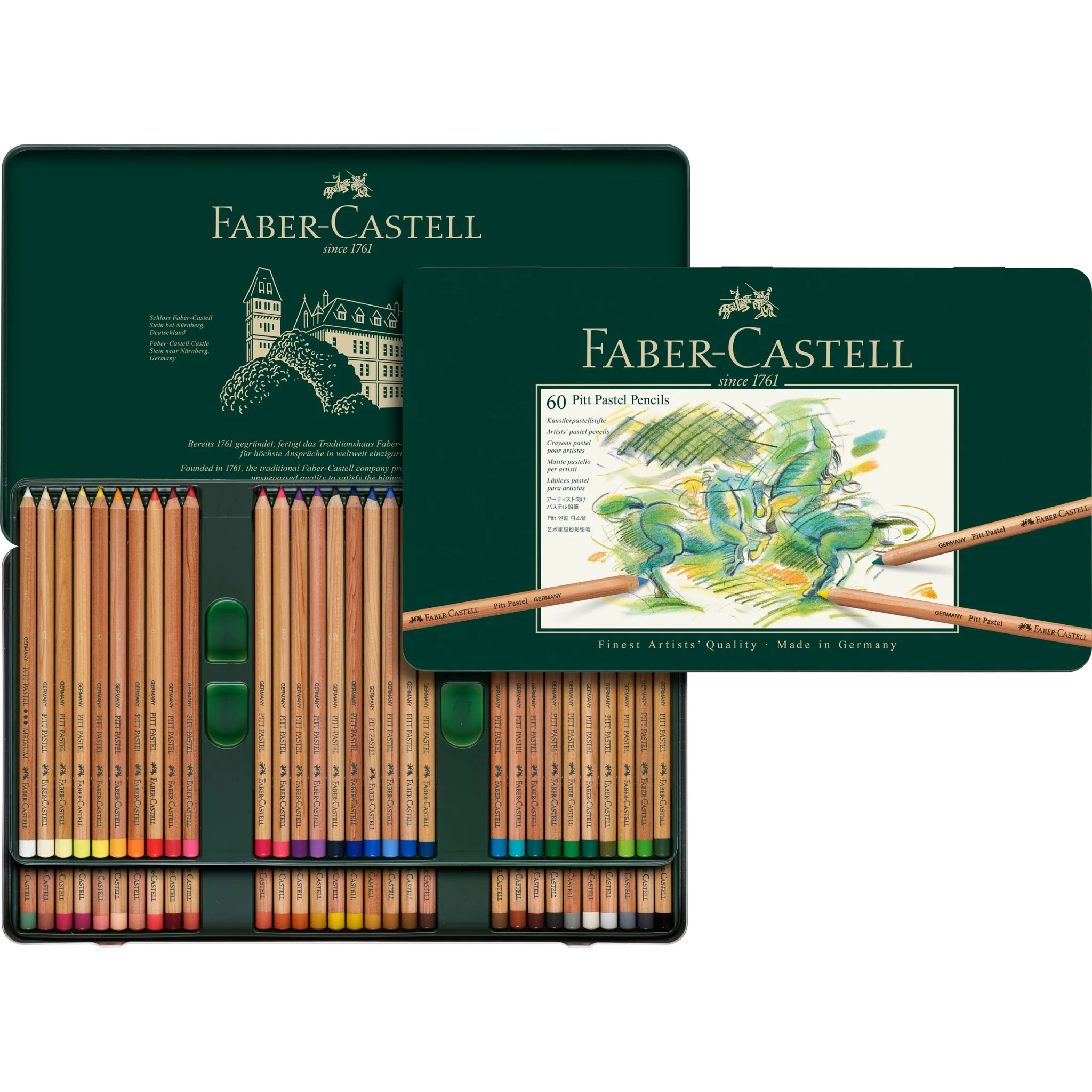 Crayons pastel Pitt, boîte de 60