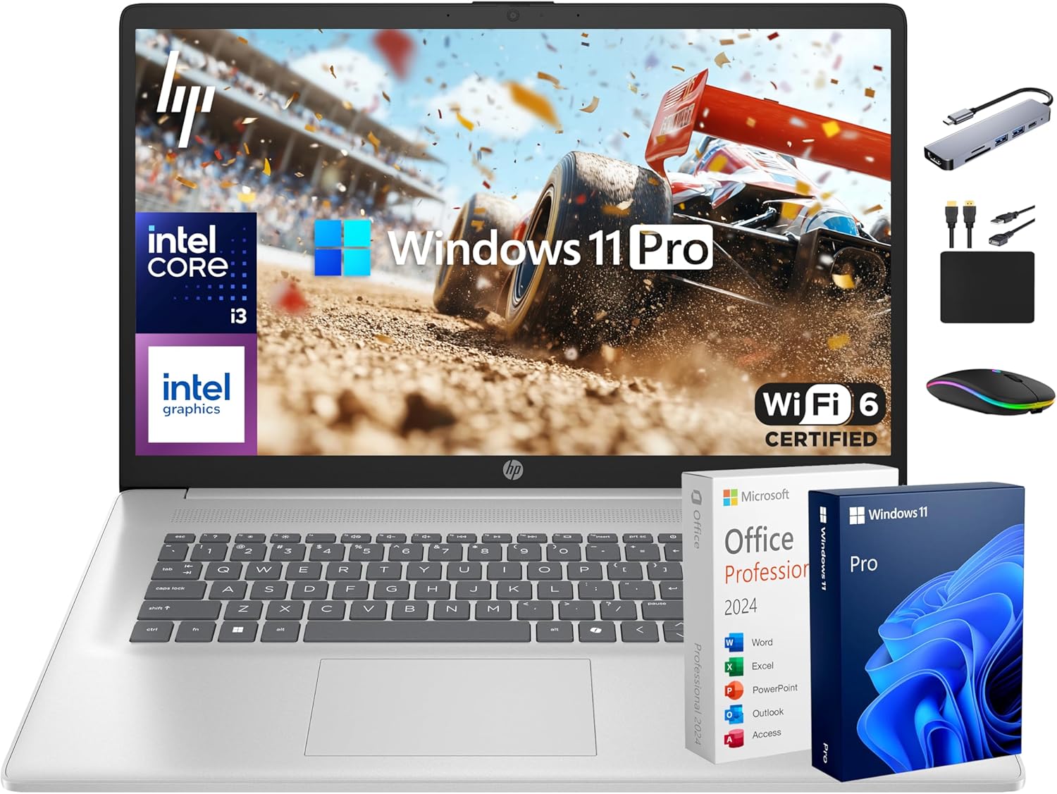 HP 17 Laptop Business 2025  Lifetime MS Office  17.3