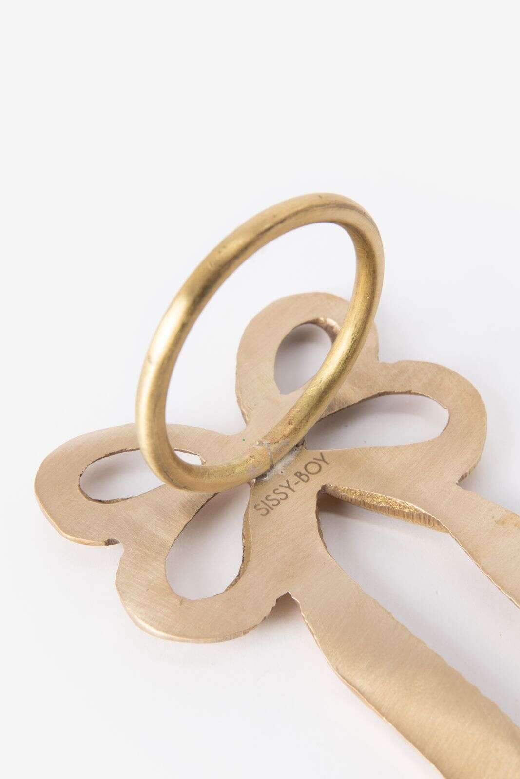 Goudkleurige servetring strik