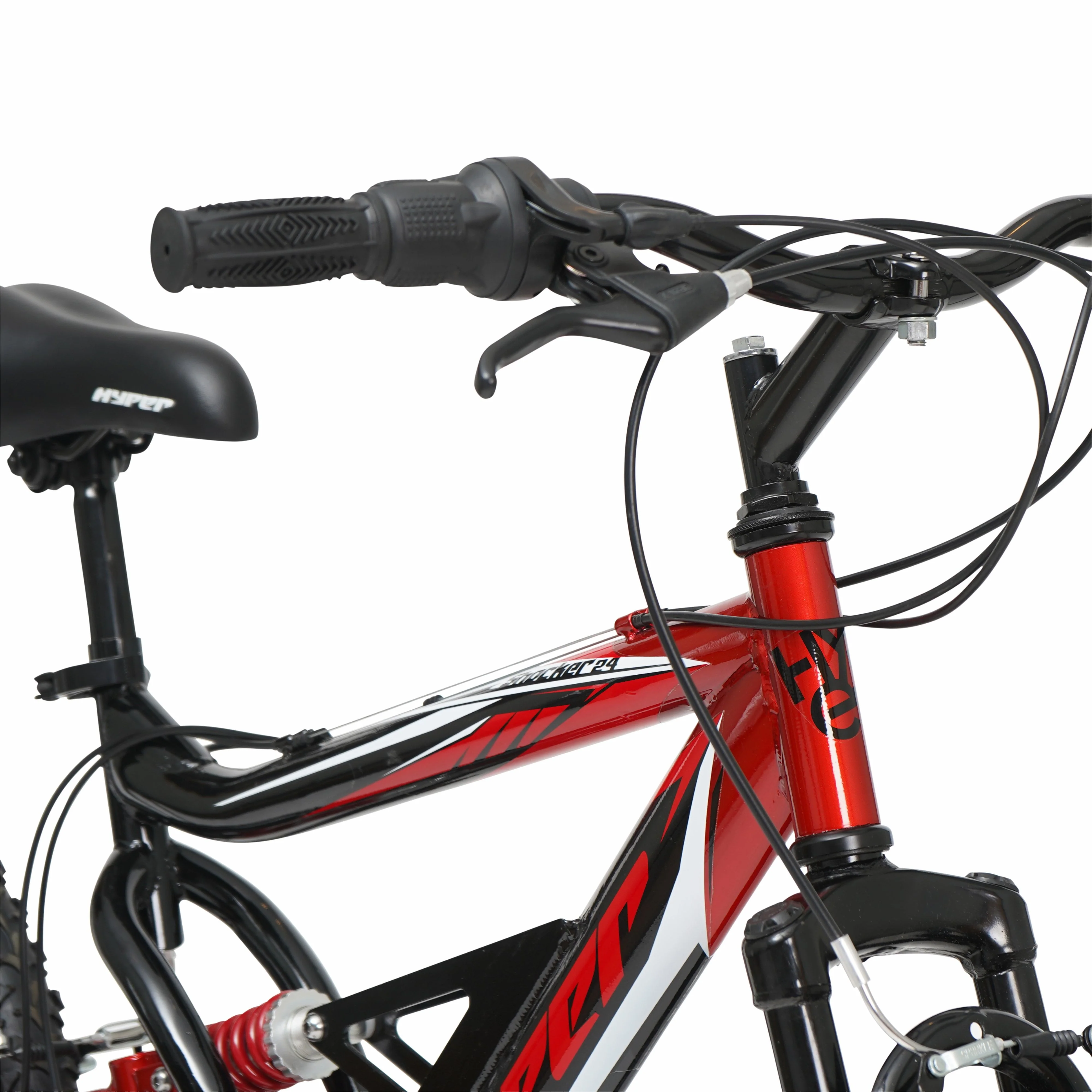 Hyper Bicycle 24" Shocker Mountain Bike, Kids, Red and Black Image 3