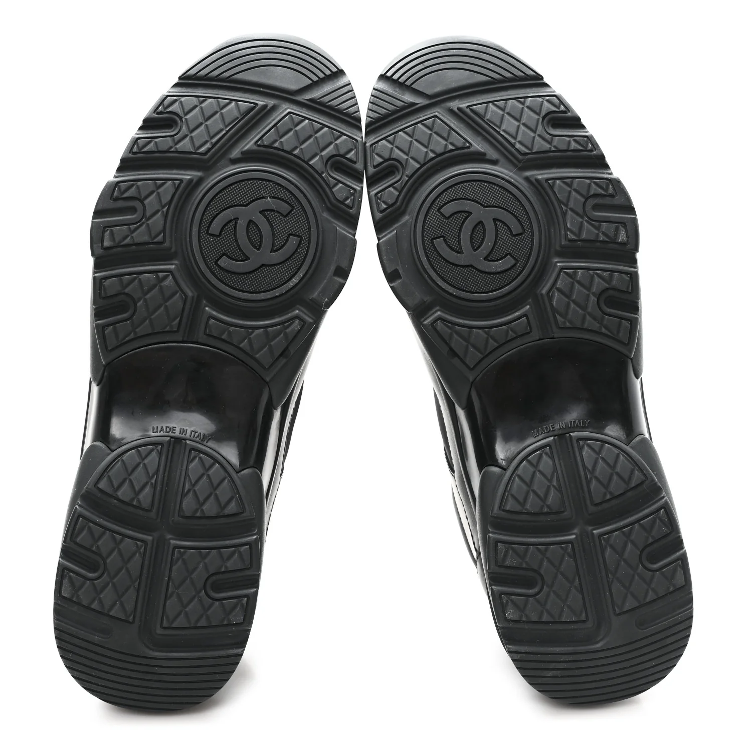 Calfskin Lambskin CC Uniform Sneakers 41 Black