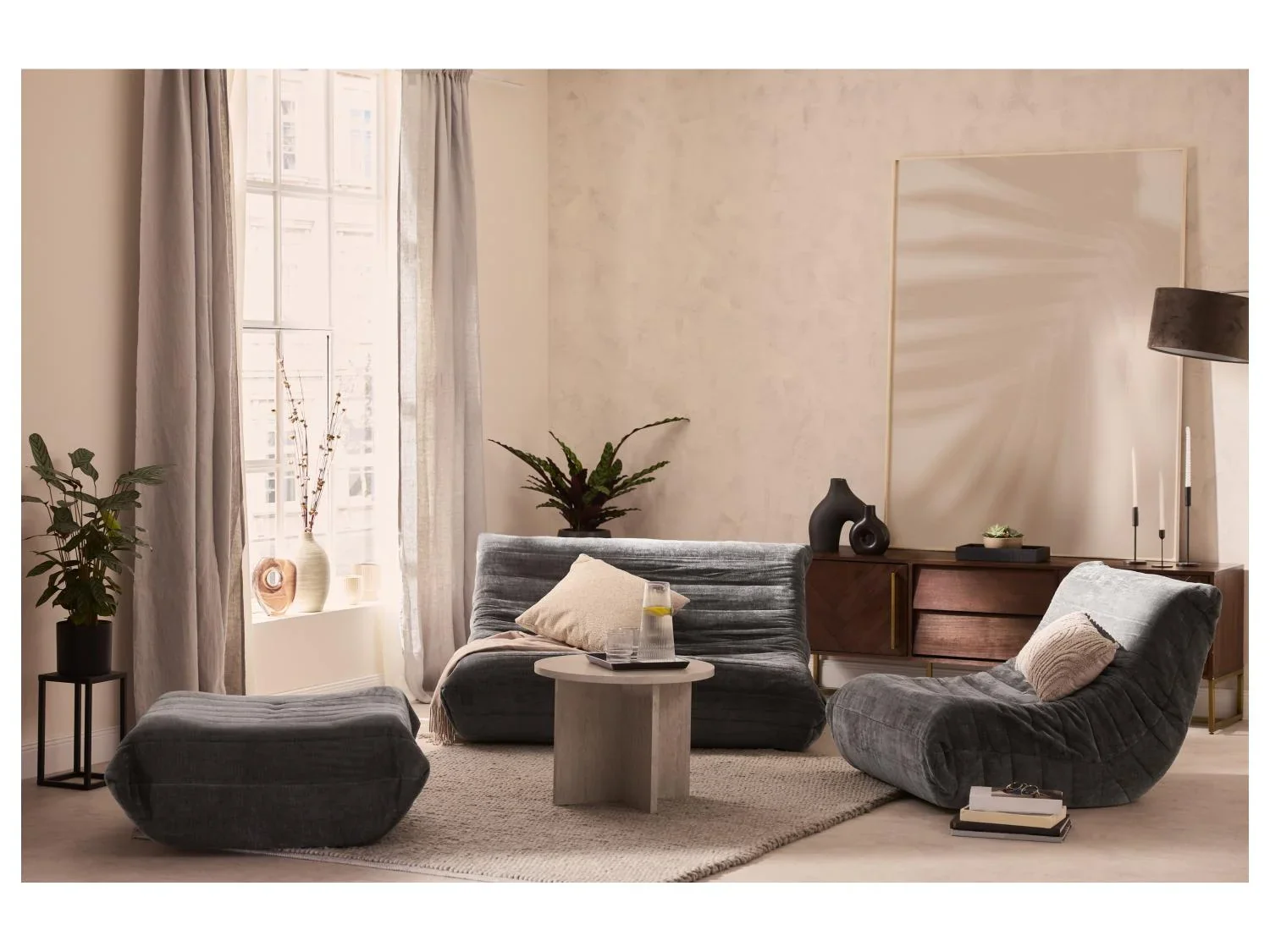 Pouf lounge d'intrieur