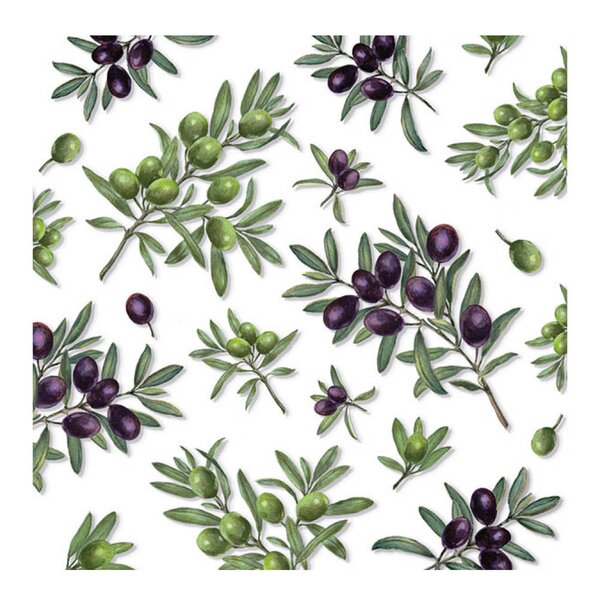 Serviett 33x33 cm 20 stk Olives All Over