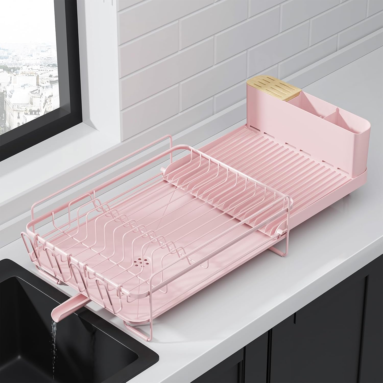 Kitsure Extendable Dish Drying Rack, 19.2