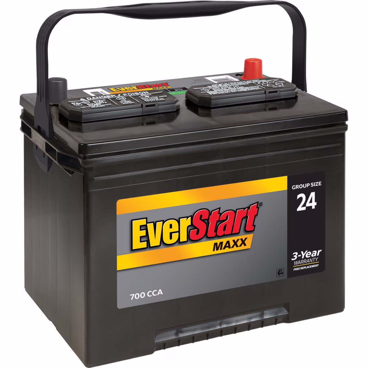 Maxx Lead Acid Automotive Battery, Group Size 24 12 Volt, 700 CCA