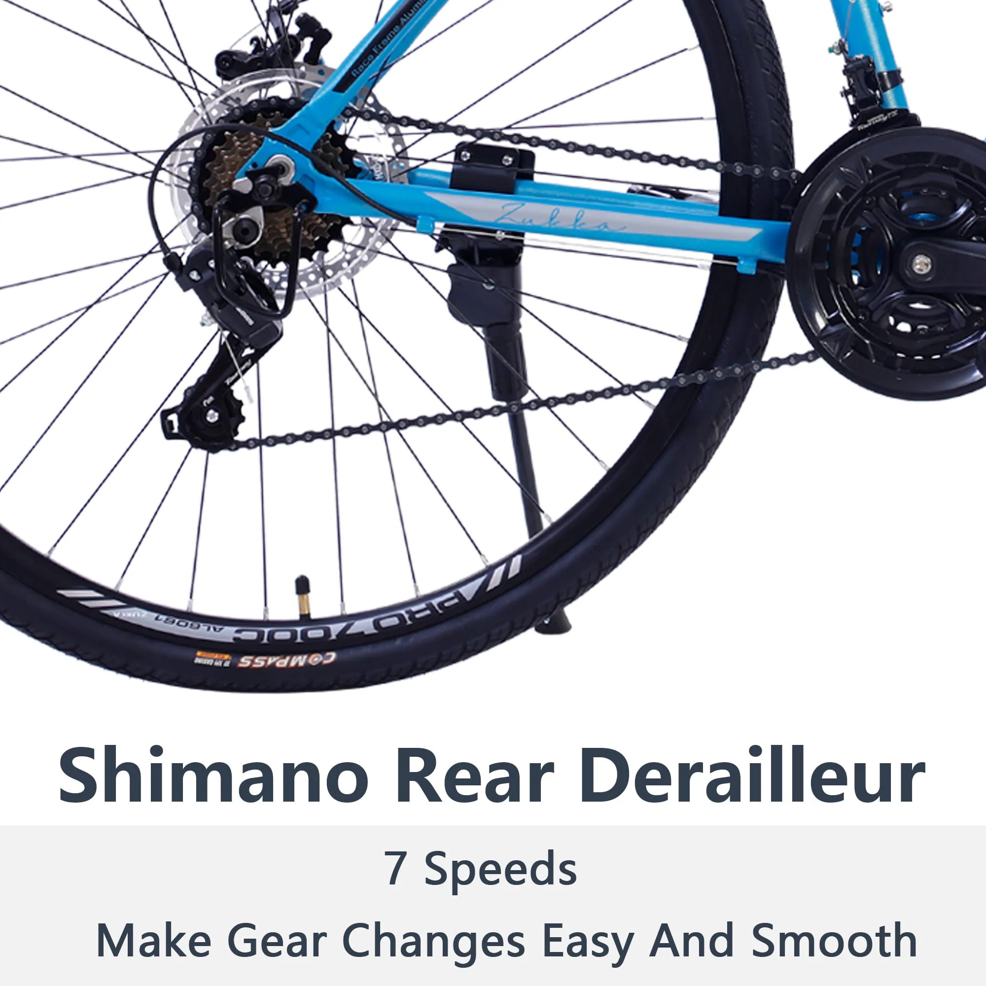 700C Road Bike 21 Speed Aluminum Alloy Frame Bicycle for Unisex Adult Image 9