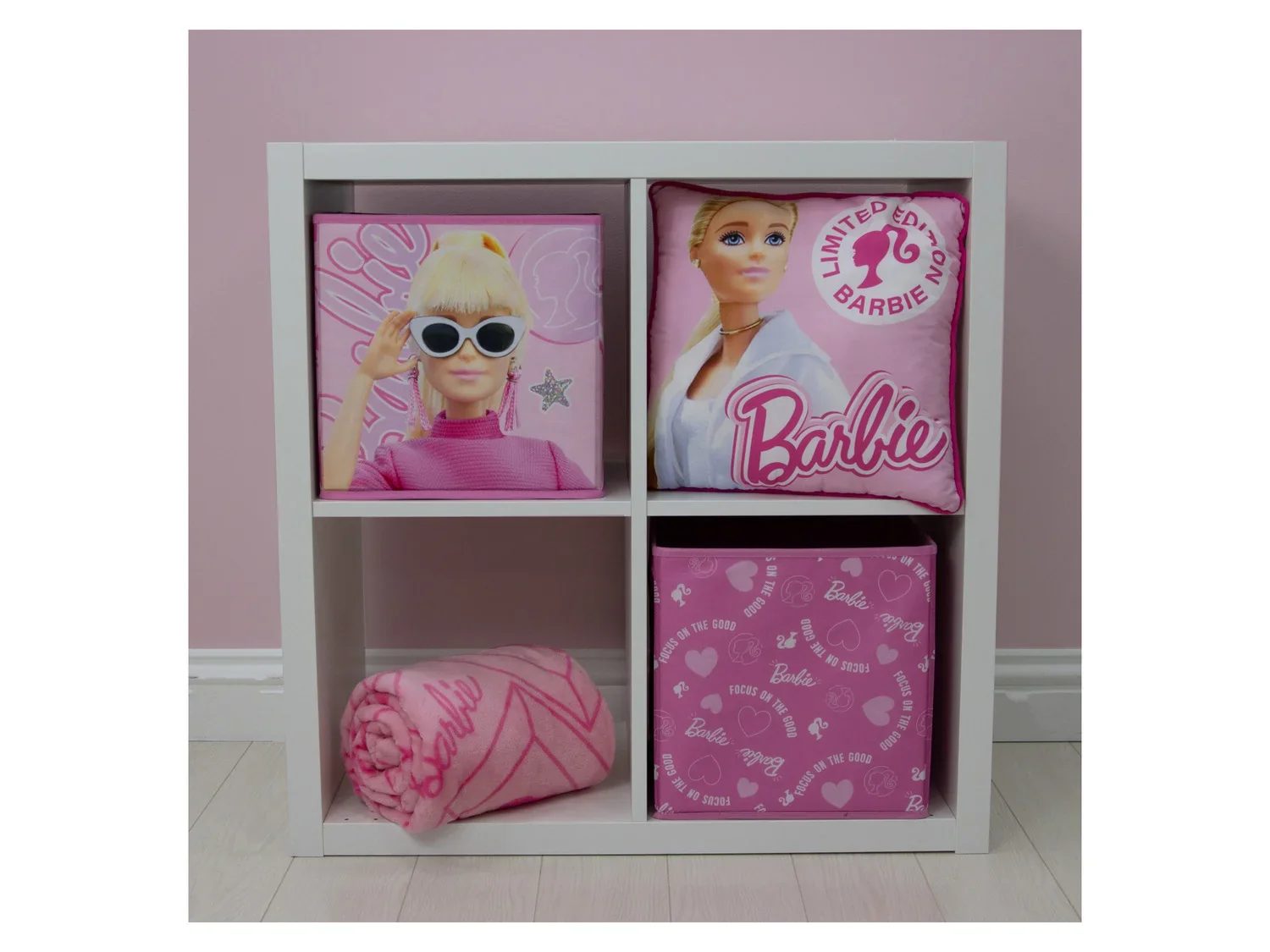 Barbie Lot de 2 botes de rangement, 30 x 30 x 30 cm