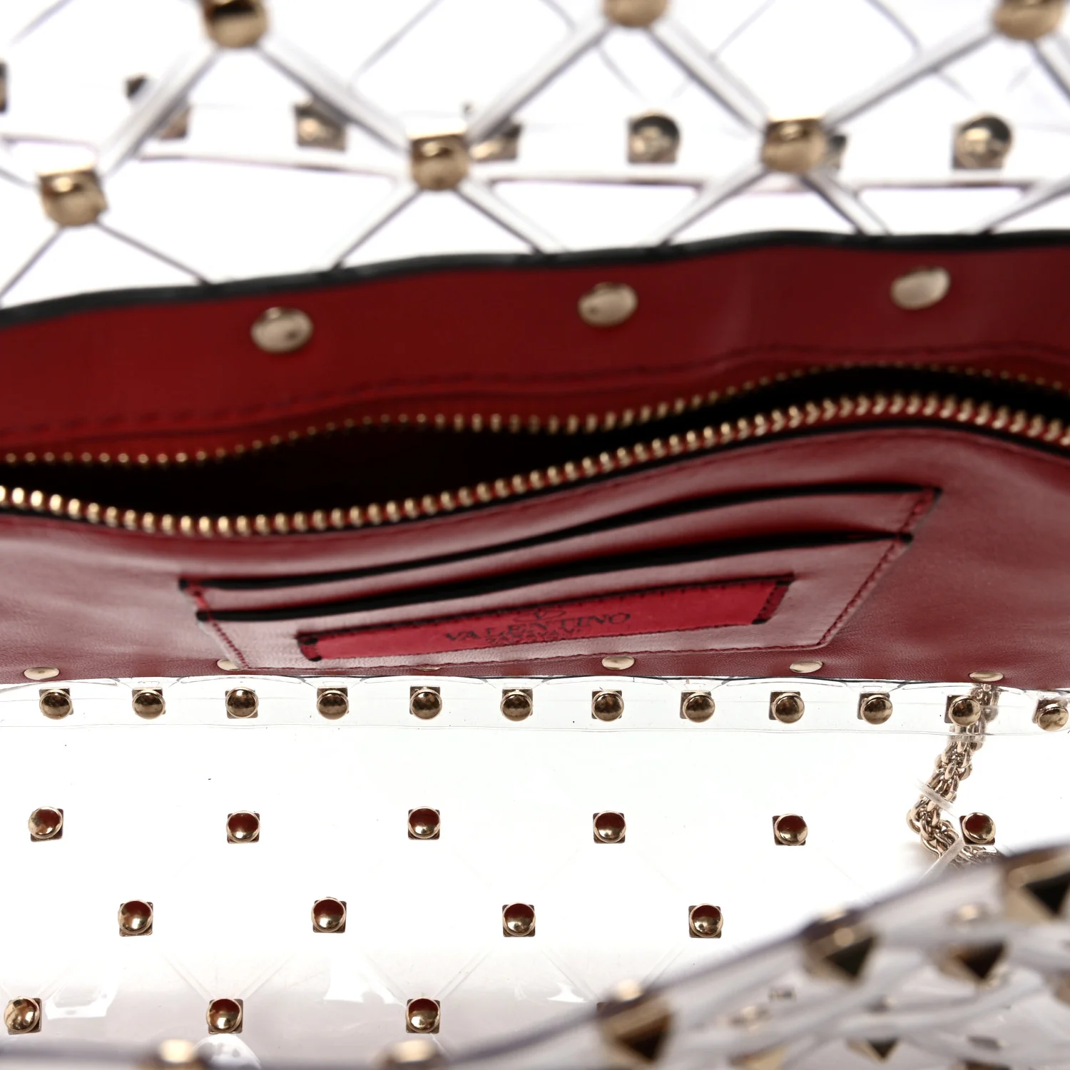 PVC Medium Rockstud Spike Shoulder Bag
