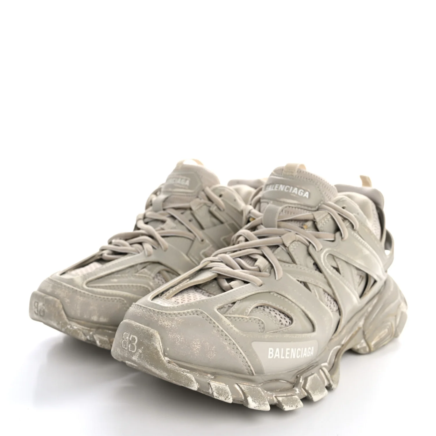 Mesh Rubber Womens Track Sneakers 40 Balenciaga Grey
