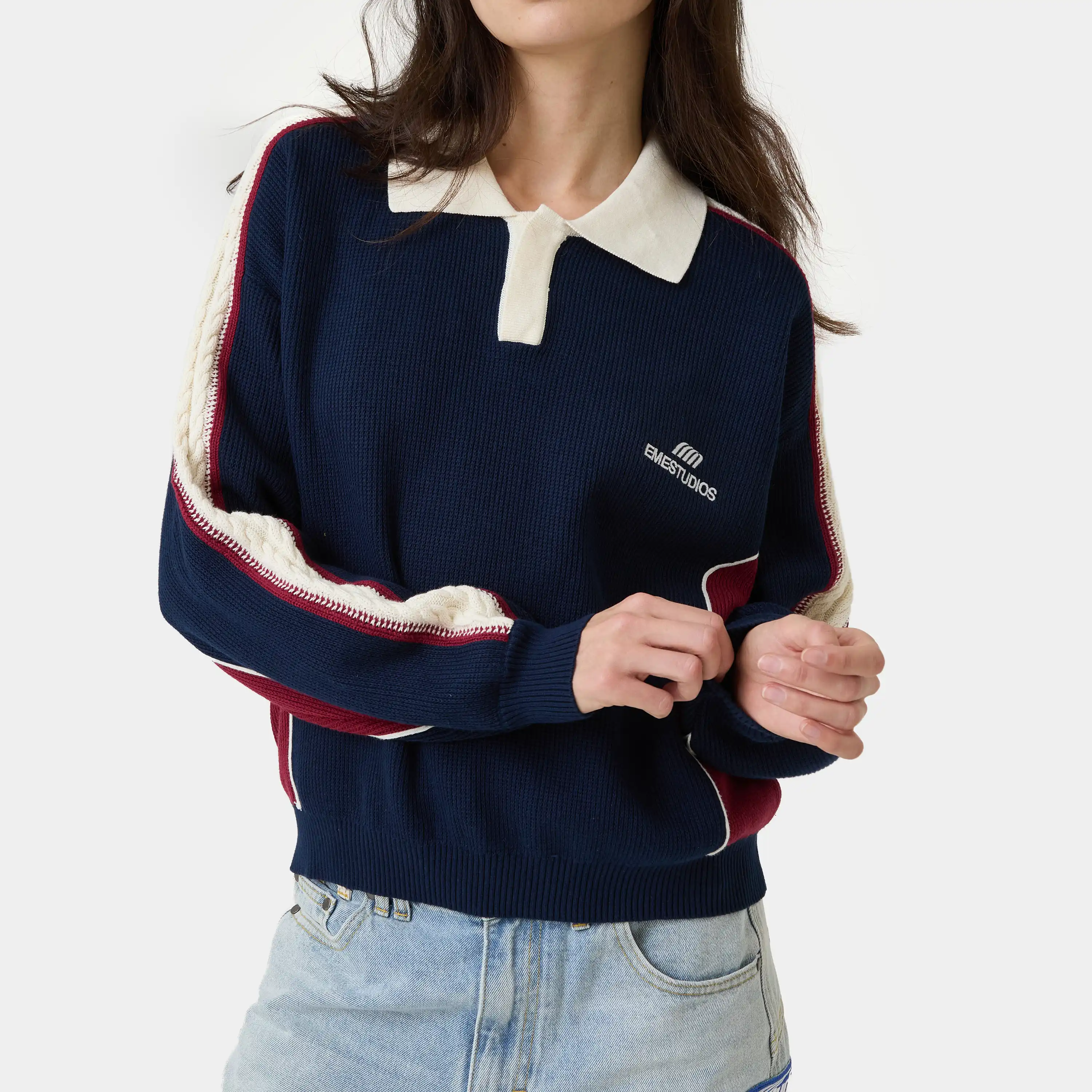 Chully Navy Knit Polo