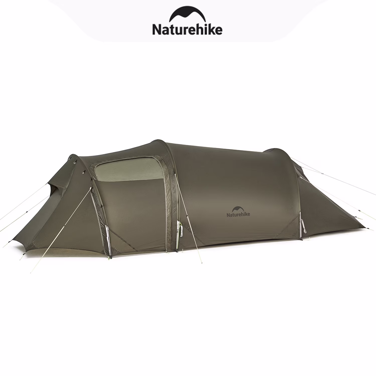 Ultralight Hiking Tent, Tear-resistant Tunnel Tent, Waterproof Camping Tent, Windproof Tent with Hall, 15D Lightweight Silicone-coated Nylon Fabrics,Large size for 2/3 Person.(Olive Green: 2-person) - Image 3
