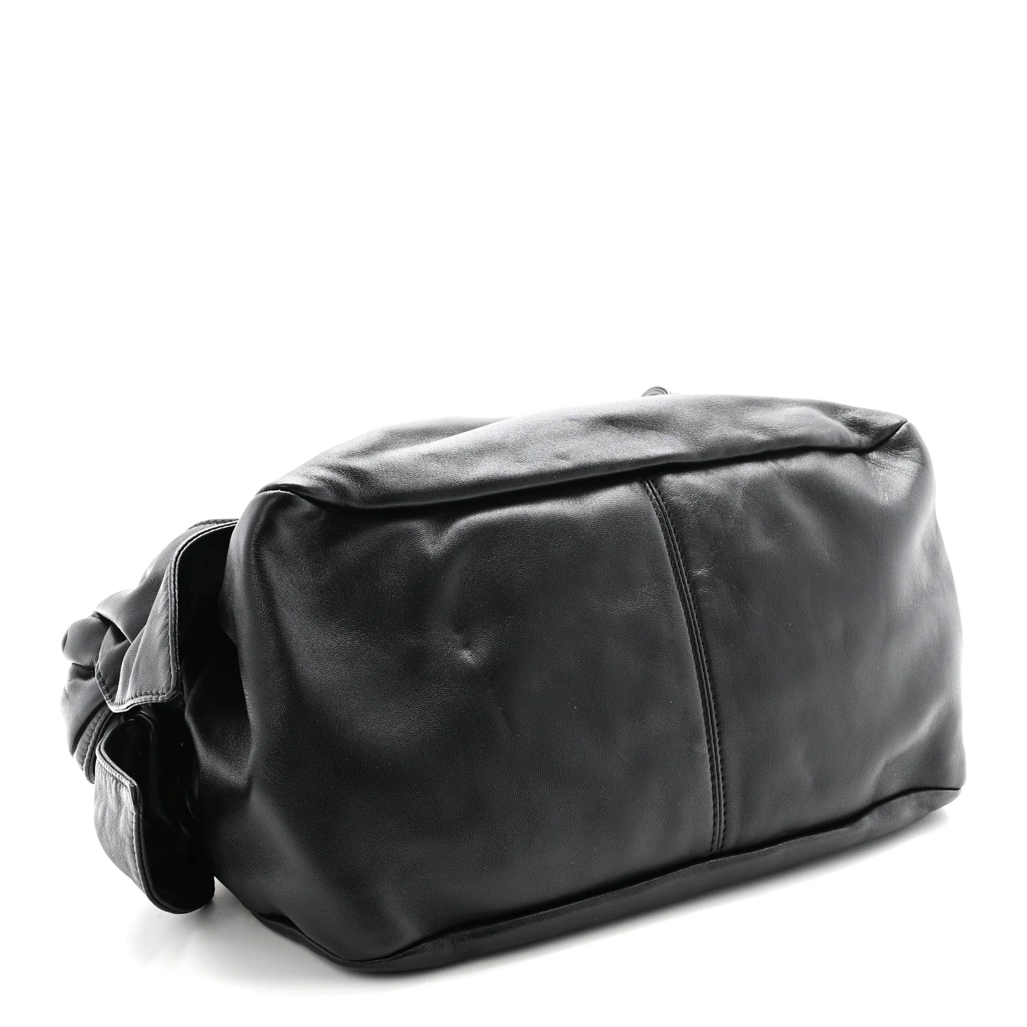 Nappa Medusa Chain Shoulder Bag Black