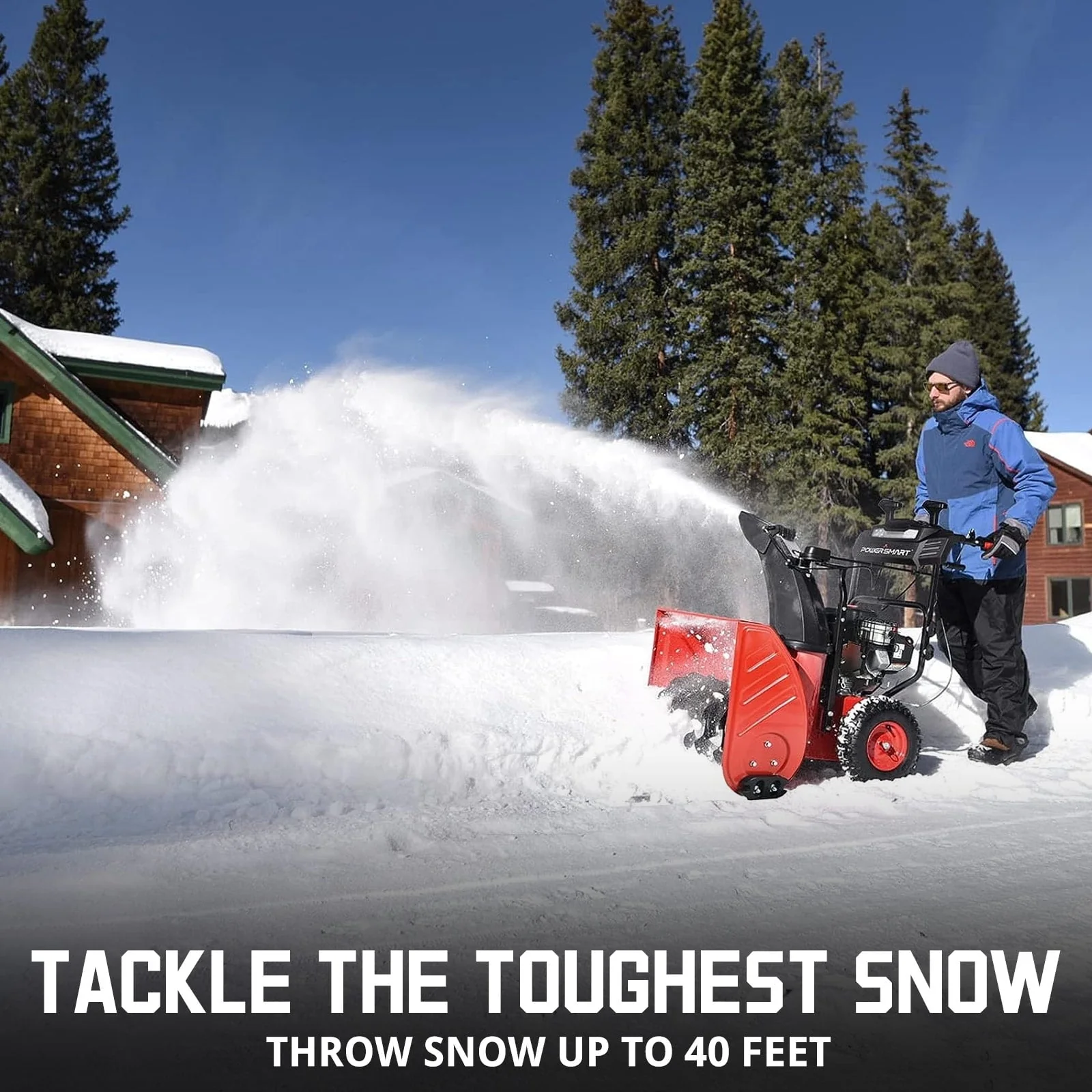 24 in Two Stage Electric Start BS 208CC Self Propelled Gas Snow Blower HB7109A Image 5