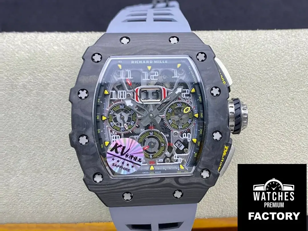 Richard Mille RM-011 KV Factory Purple Rubber Strap