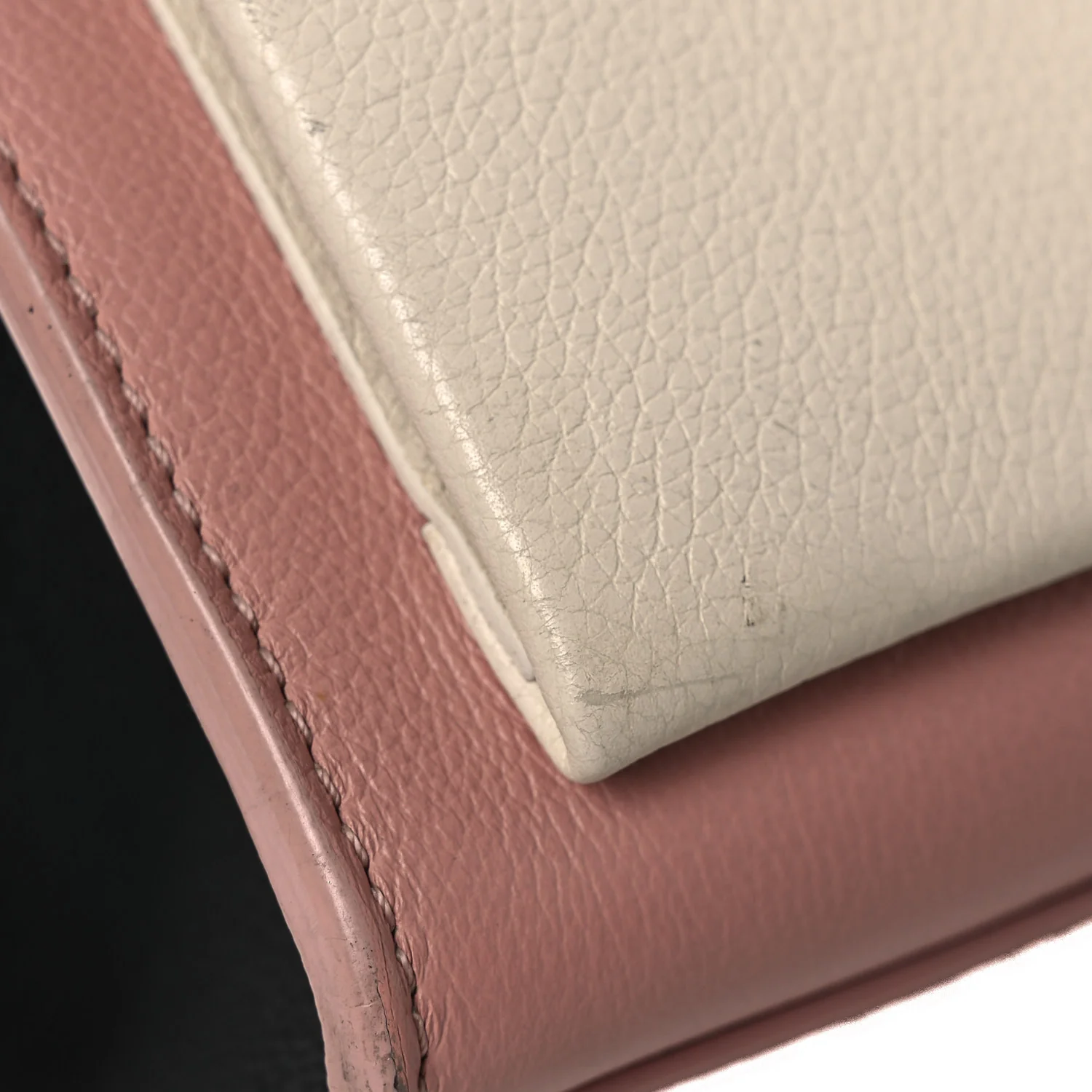 Soft Calfskin My Lockme Chain Bag BB Rose Boudoir Creme