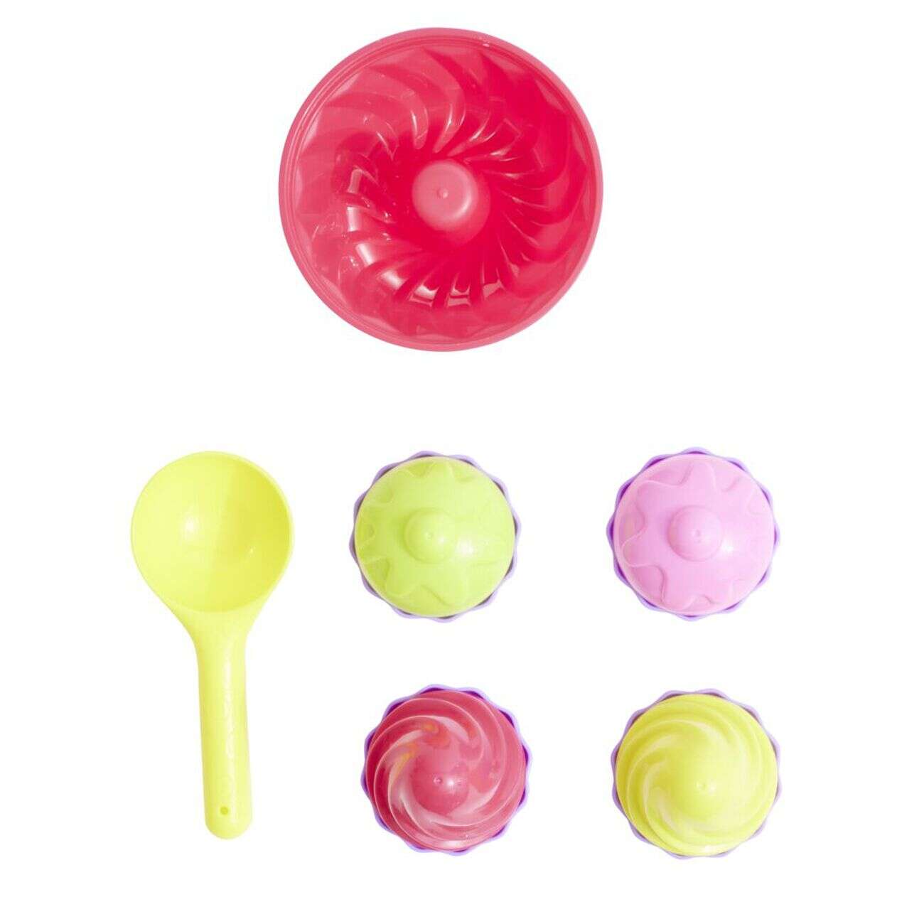 Seau de plage pâtissier plastique Ø18xH21cm x12 pièces (2 modèles)