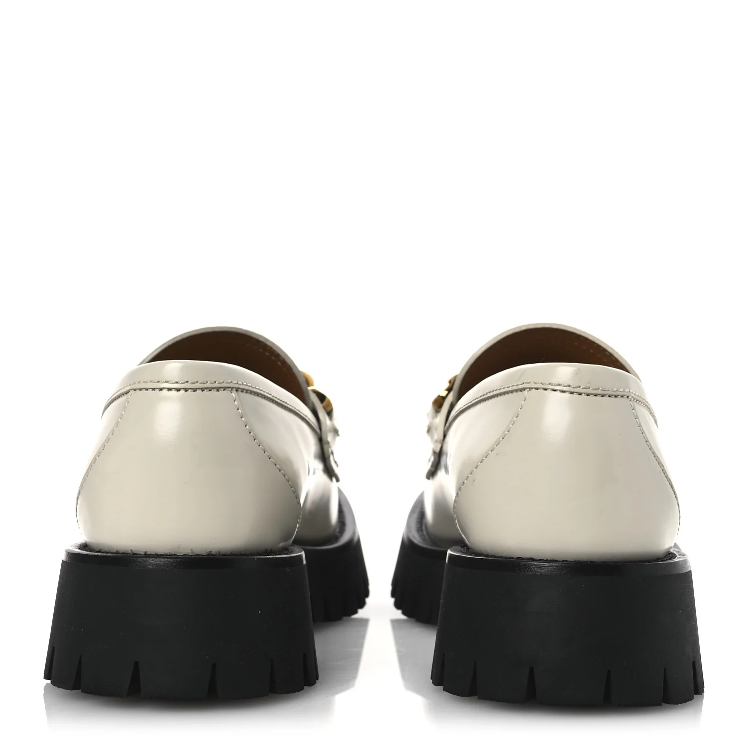 Cordovan Lux Womens Jeanne Platform Lug Sole 30/45mm Loafers 39 Mystic White