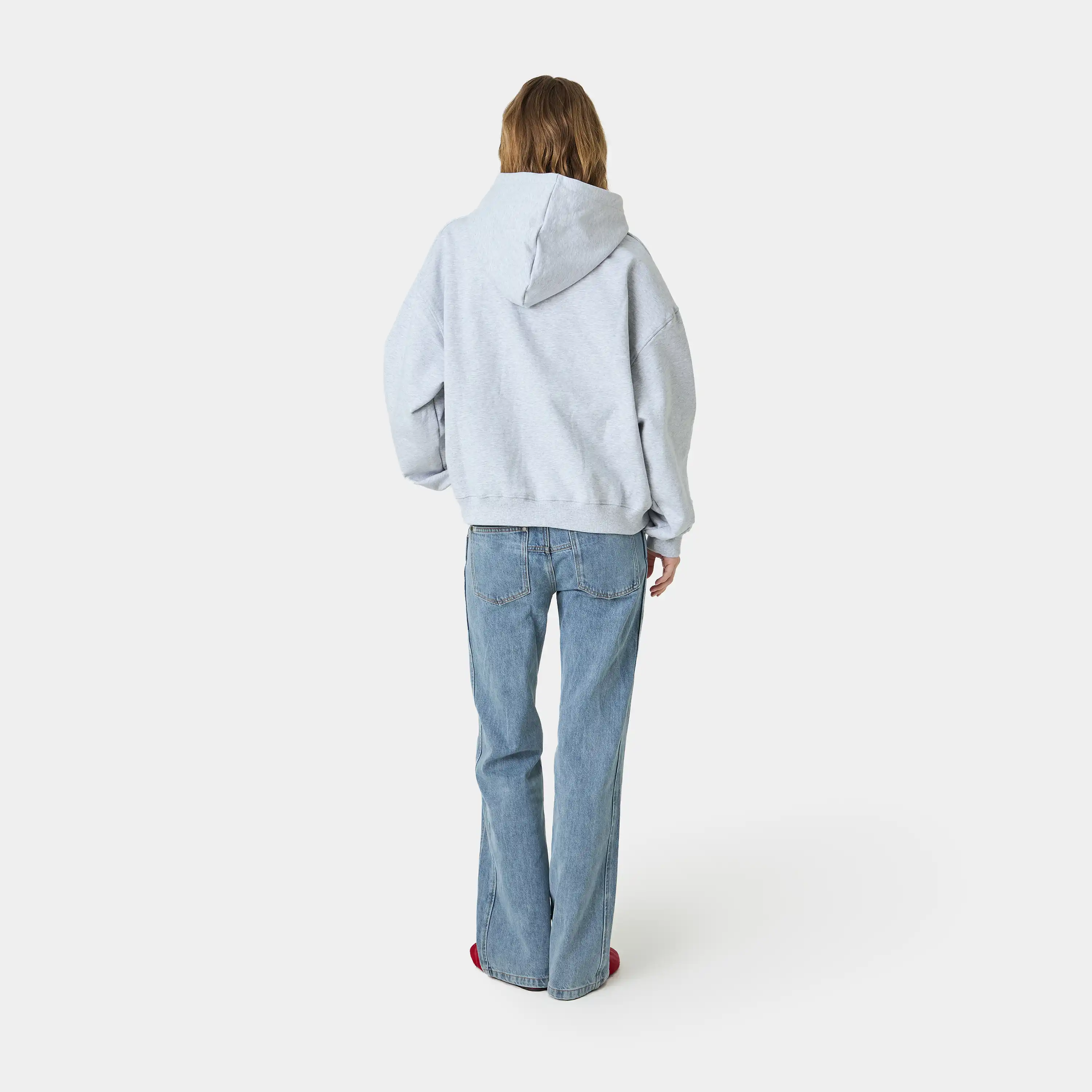 Box Heather Grey Oversized Hoodie