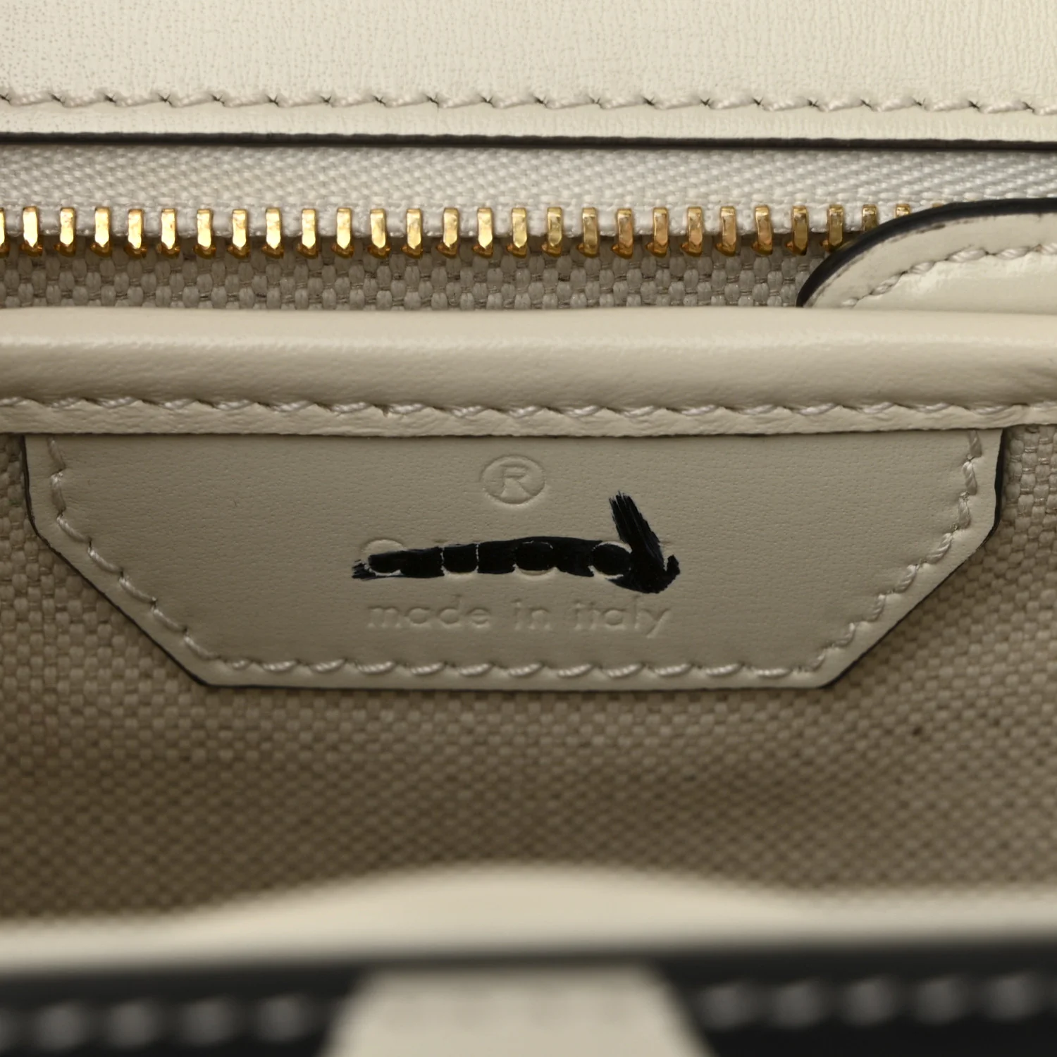 Calfskin Web Geometric Print Small Bamboo 1947 Top Handle Bag White Multi