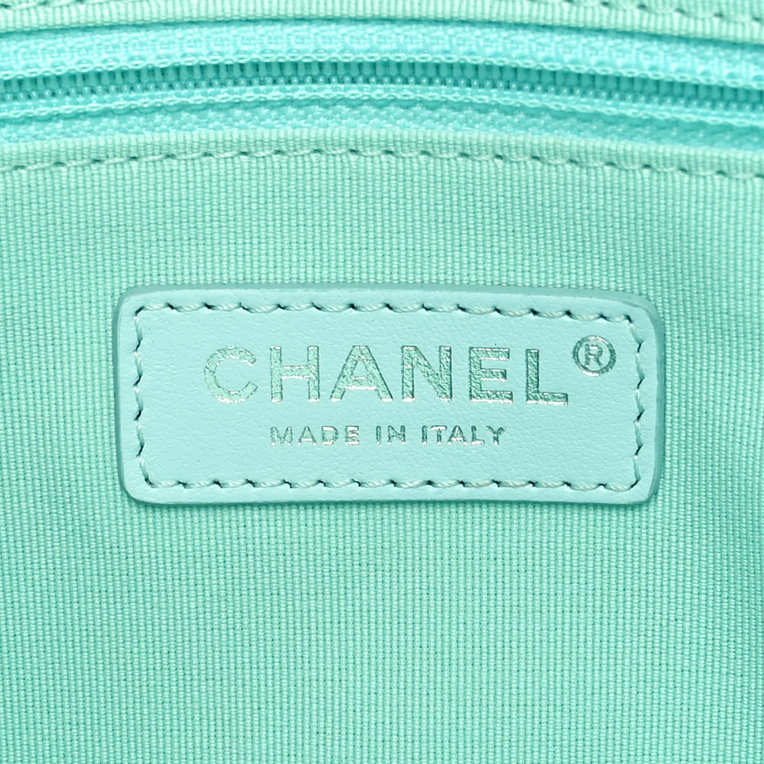 Shaded Calfskin Small Deauville Tote Light Green Turquoise Purple