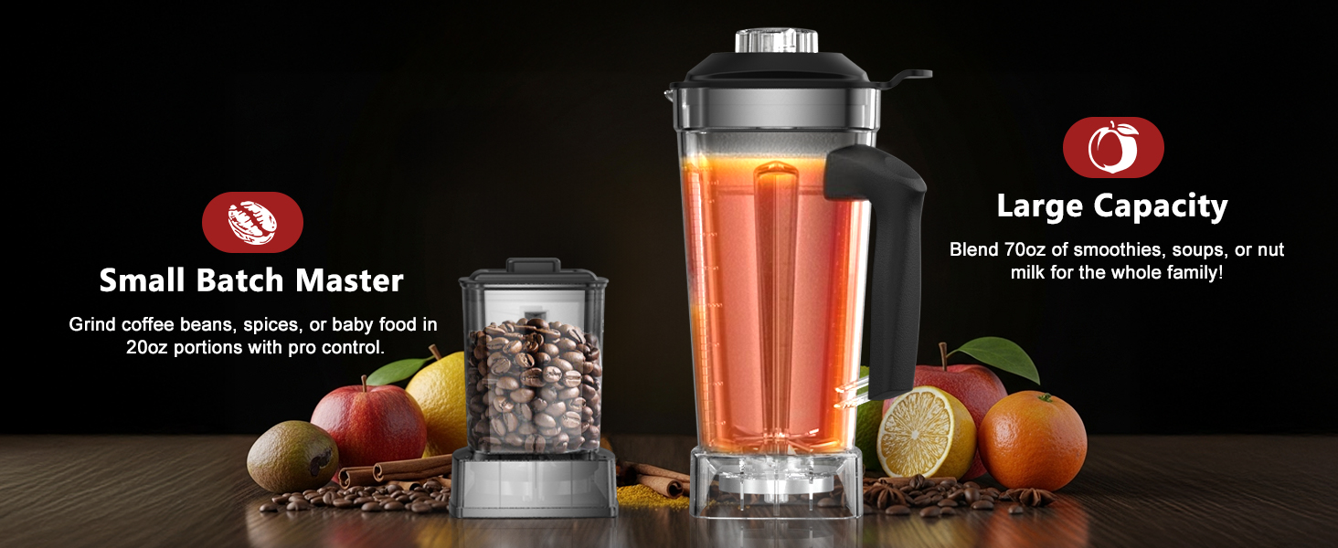 Countertop Blender with 68oz Dishwasher-Safe Pitcher, Ice Crusher for Frozen Drinks &amp;Smoothies