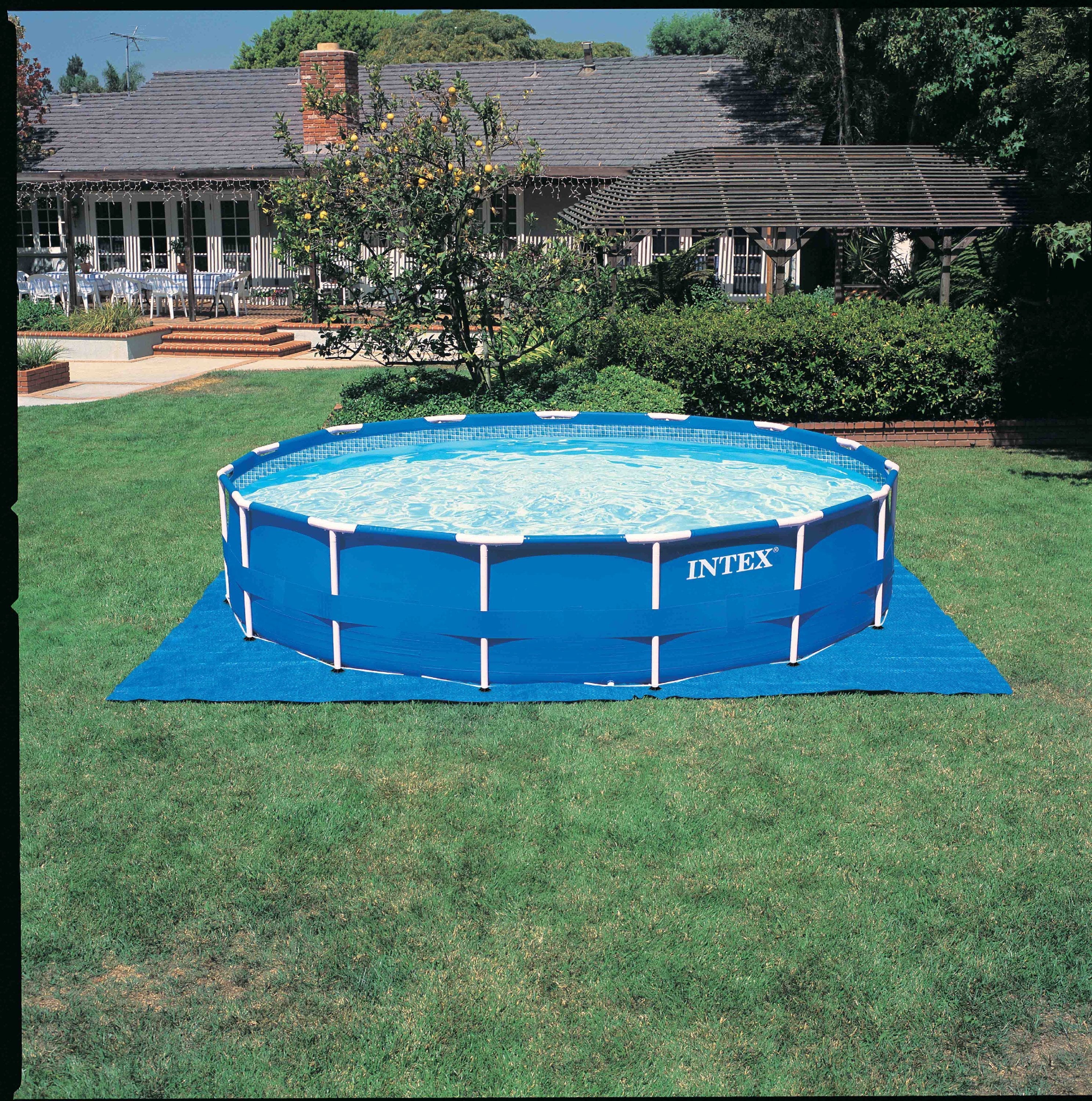 Intex 15' x 48" Metal Frame Above Ground Pool with Filter Pump Image 4