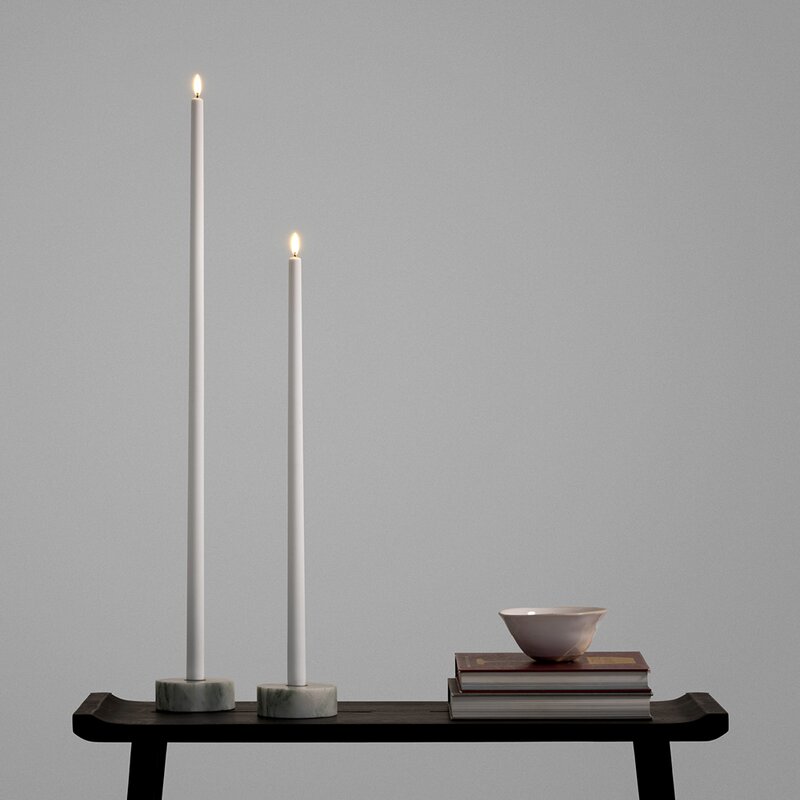 Taper Candles Led kronelys 2,3x55 cm 1 stk nordic white