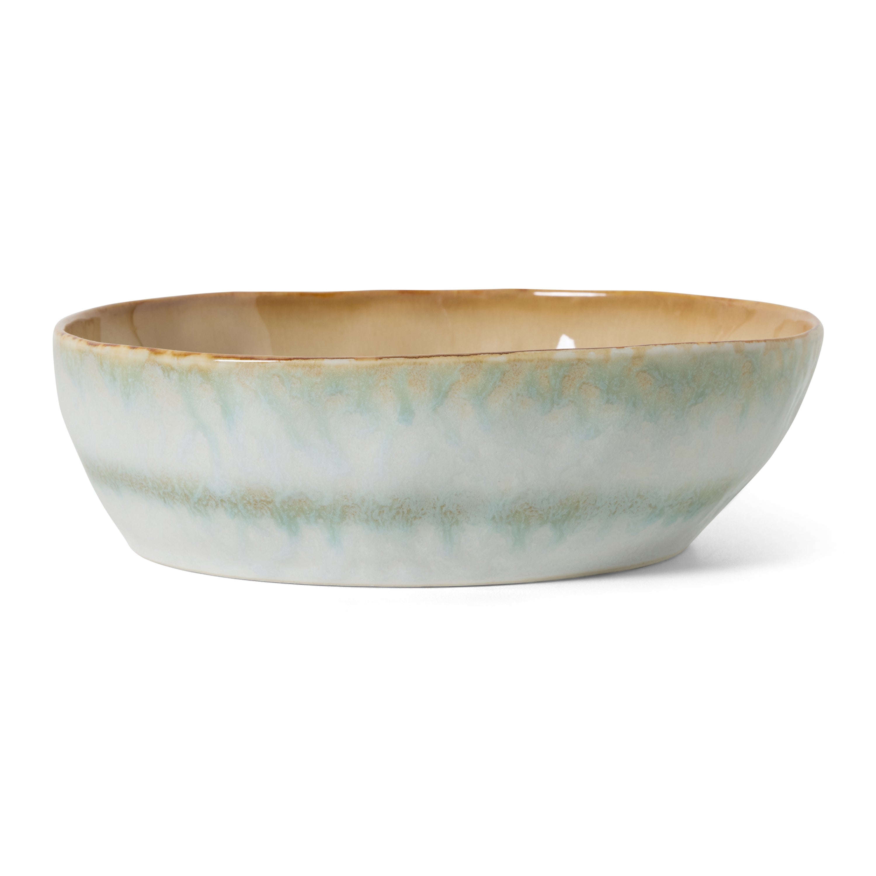 HKliving 70's Ceramics Pastaborden - Set van 2 - Petal
