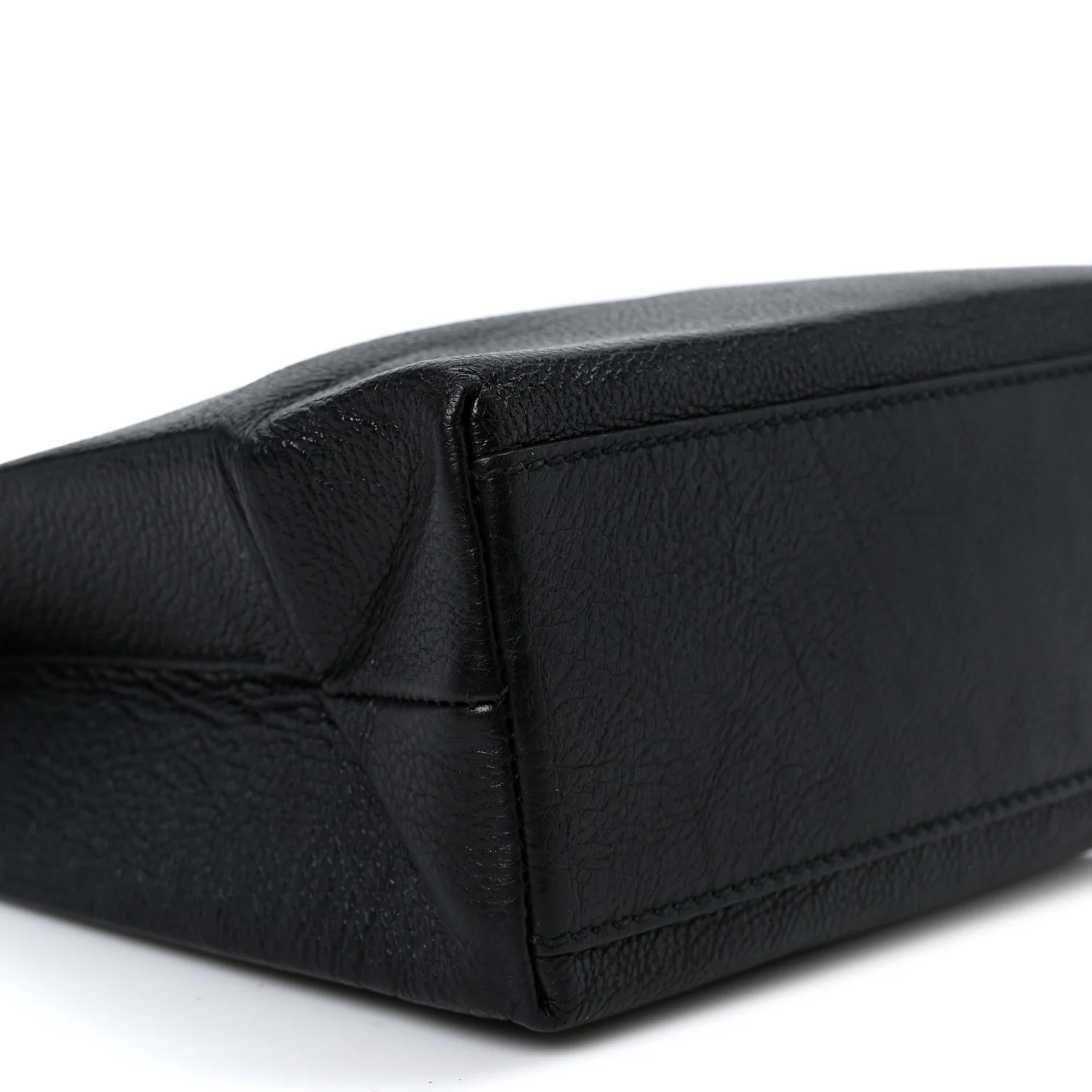 Calfskin Logo XXS Shopping Tote Black