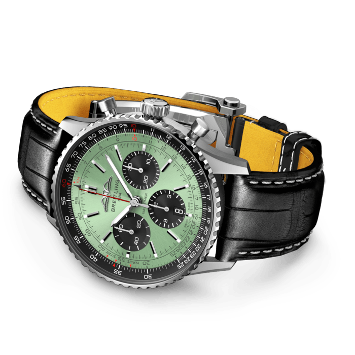 [Super Clone]Breitling AB0138241L1P1 Navitimer B01 Green Dial - Νew