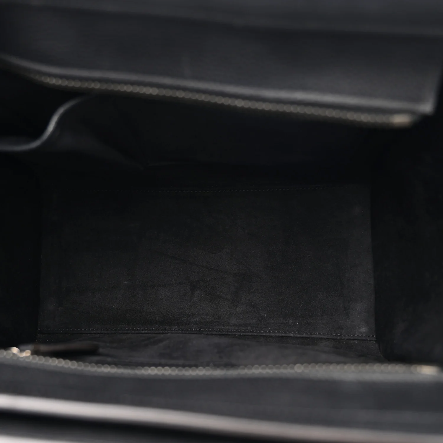 Drummed Calfskin Micro Luggage Black