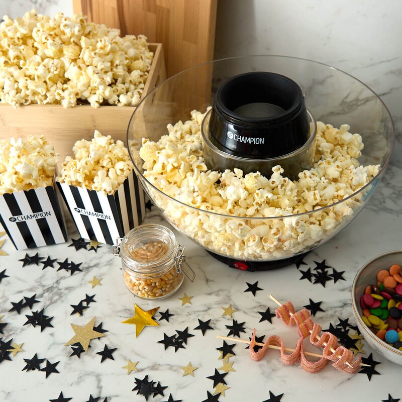 Pop-in-Bowl popcornmaskin PCM300 svart metallic