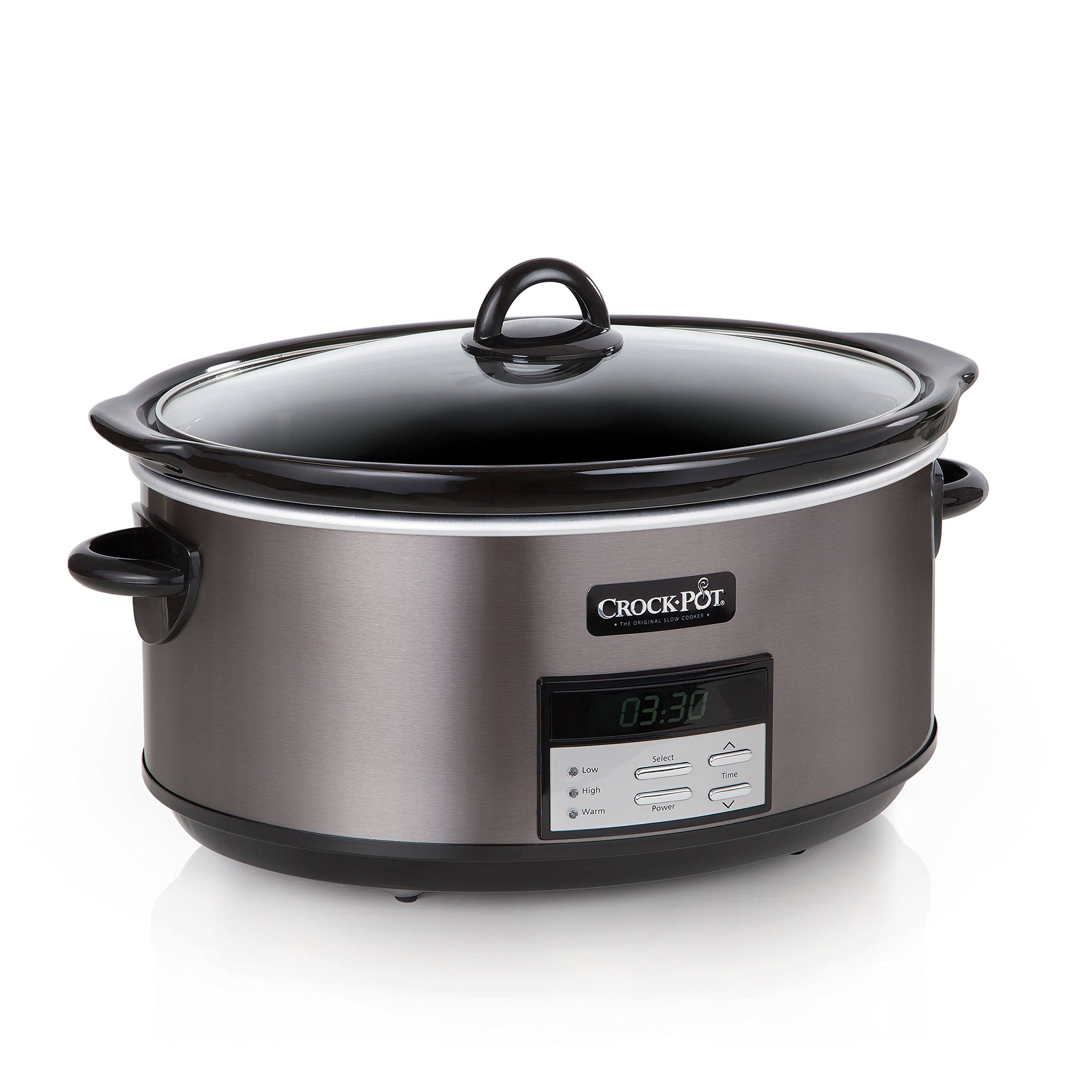 Crock-Pot Digital Slow Cooker - 8 qt - Black Stainless